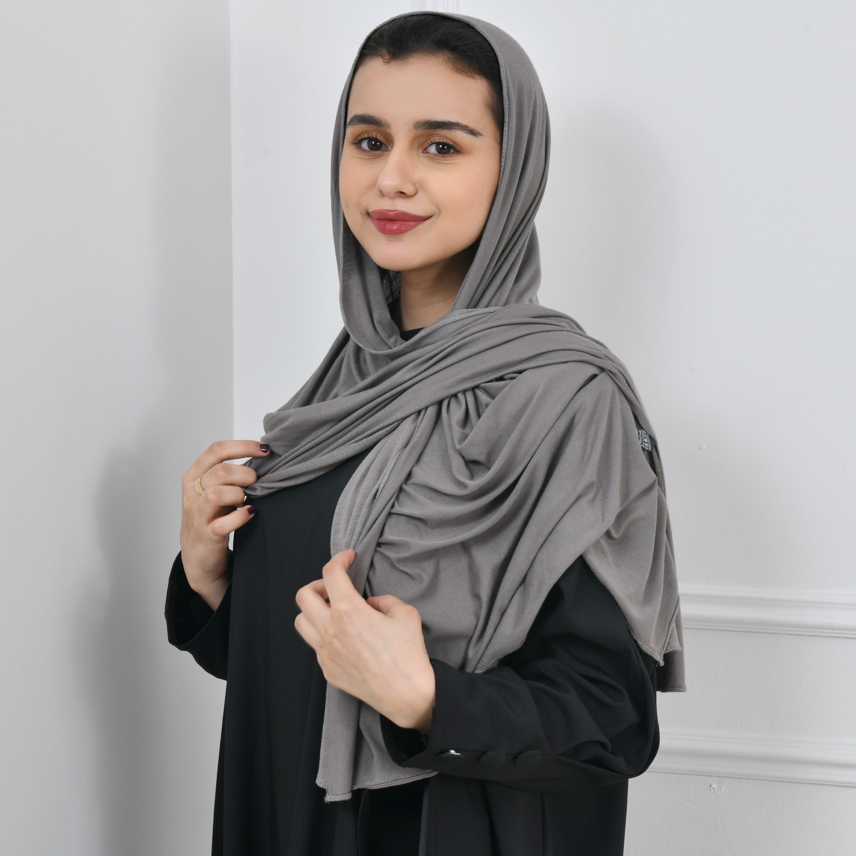 Hawraa Grey Women Hijab-women-arabicclothing-headscarf-hijab-image-3