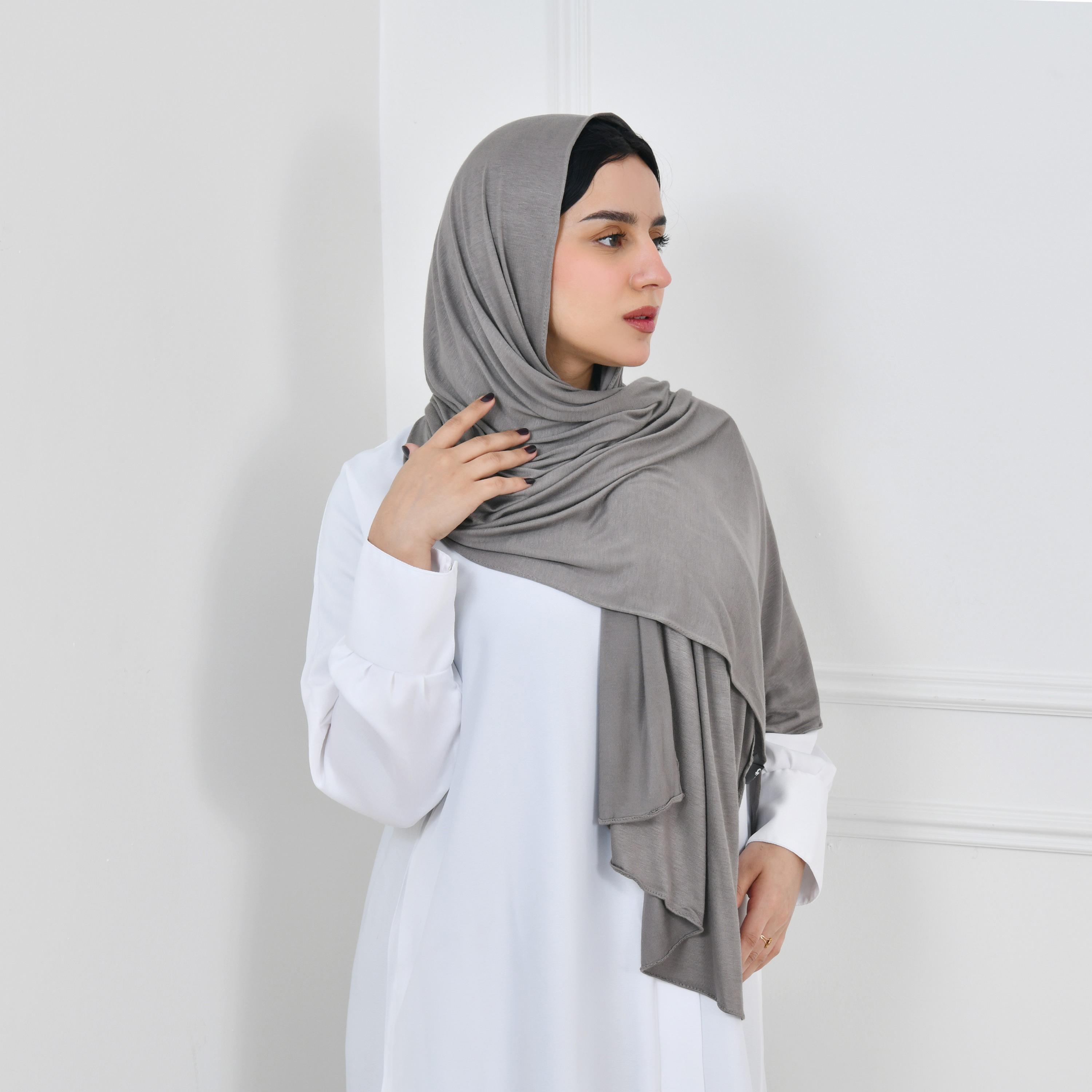 Hawraa Grey Women Hijab-women-arabicclothing-headscarf-hijab-image-2
