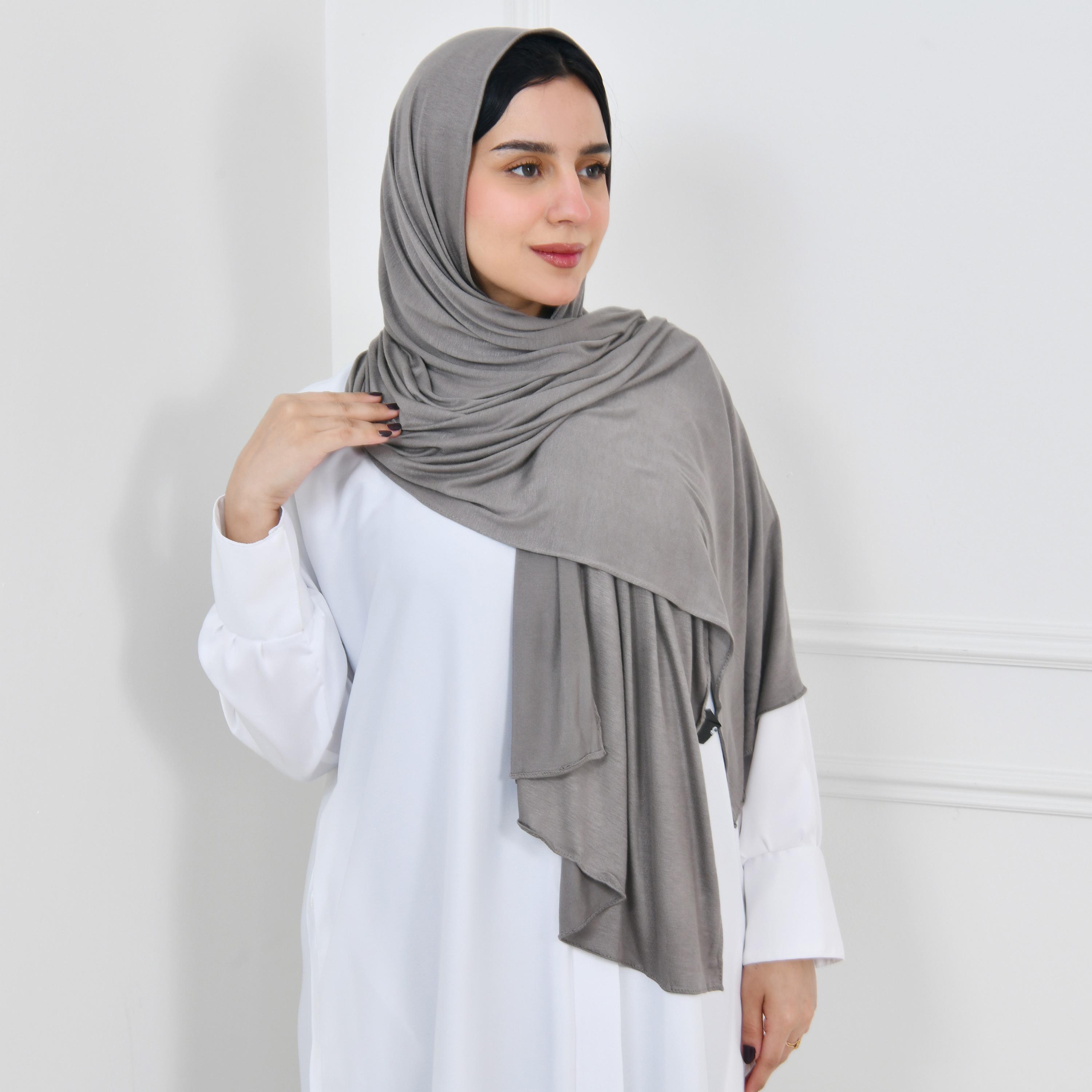 Hawraa Grey Women Hijab-women-arabicclothing-headscarf-hijab-image-4