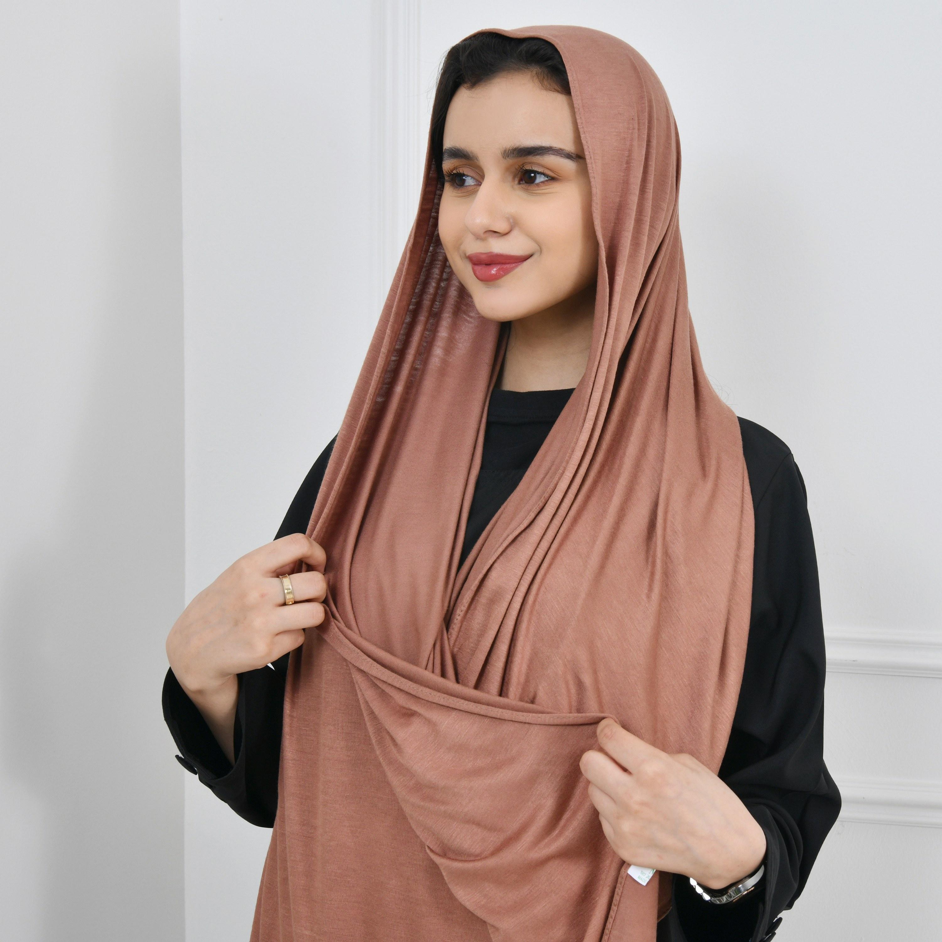 Hawraa Brown Women Hijab-women-arabicclothing-headscarf-hijab-image-3