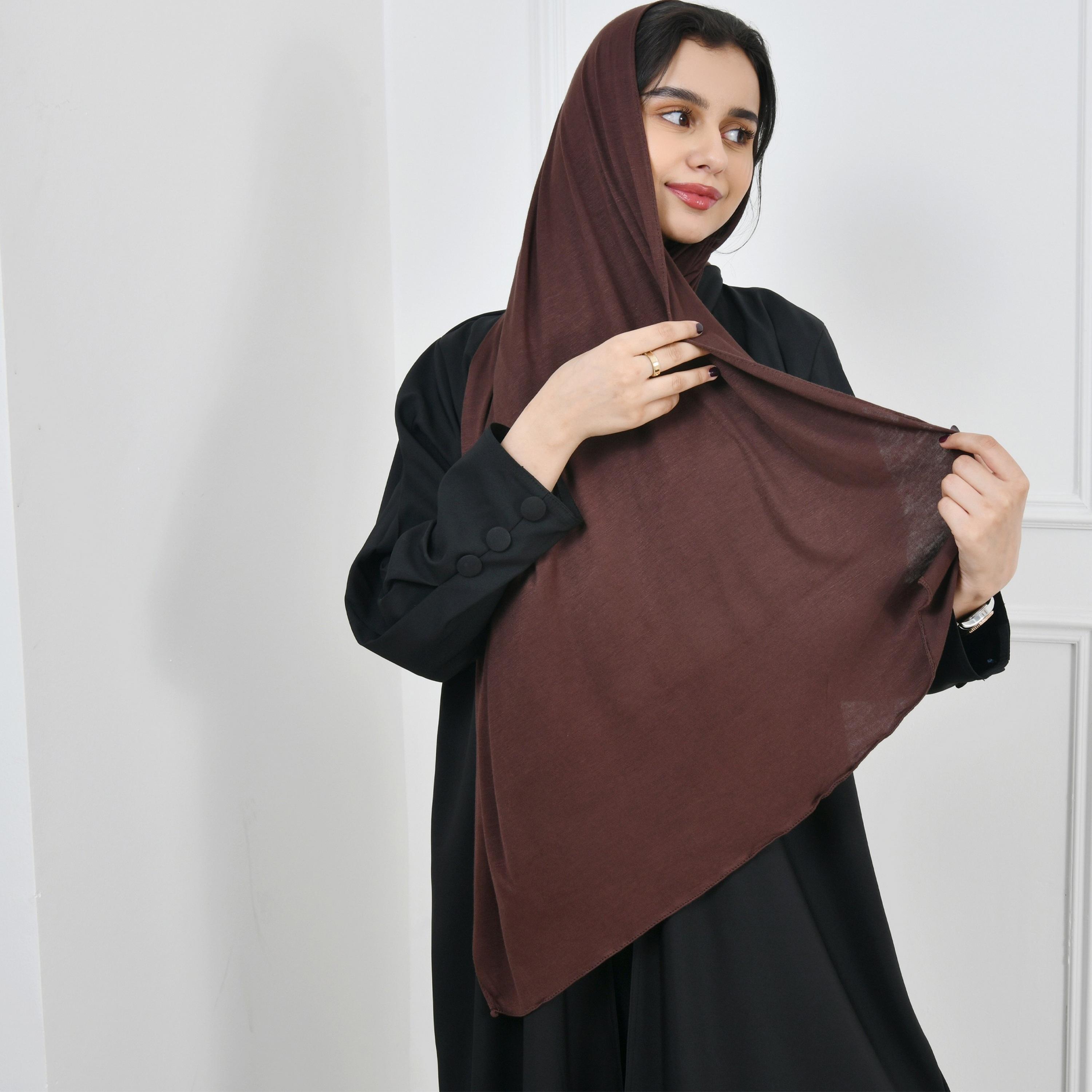 Hawraa Brown Women Hijab-women-arabicclothing-headscarf-hijab-image-1