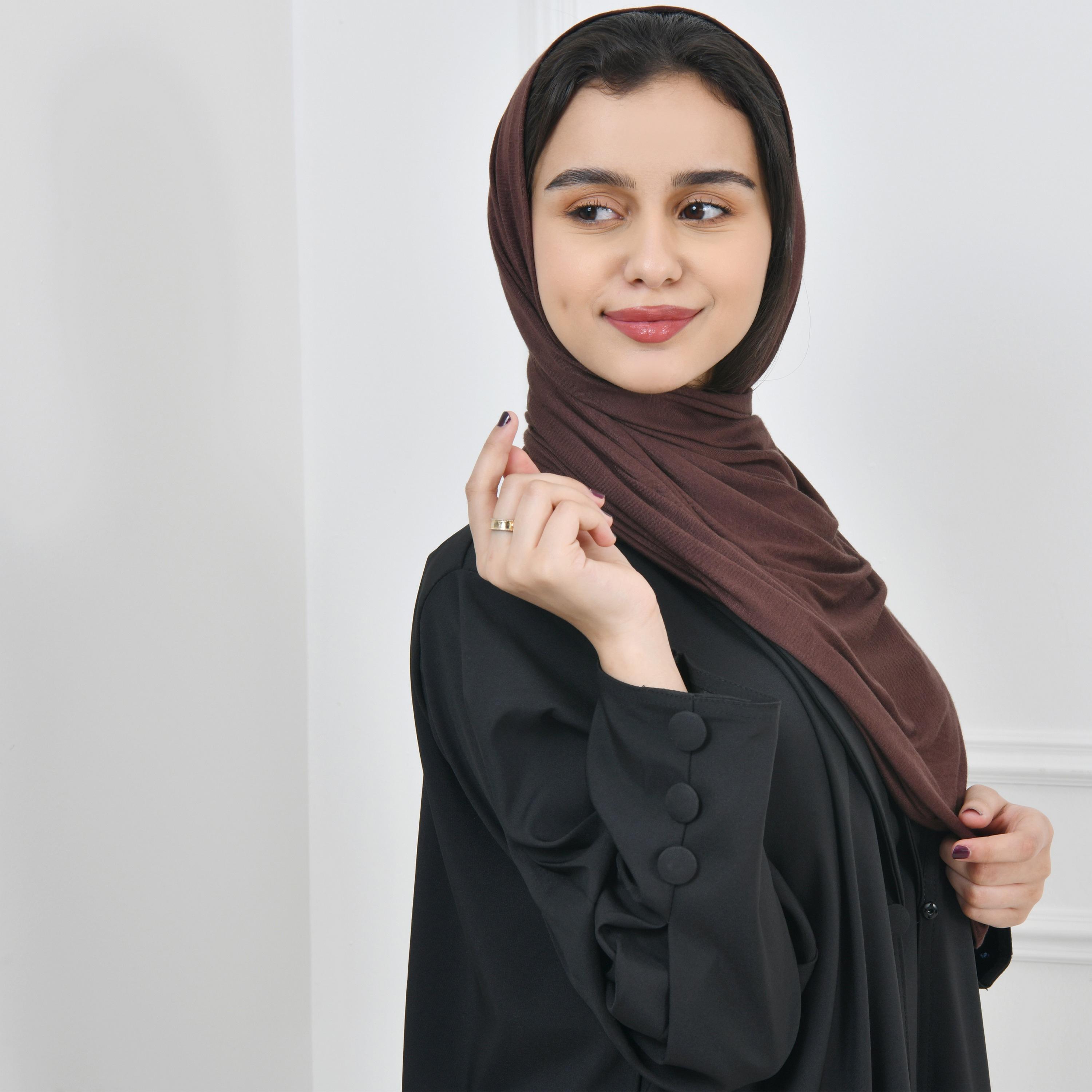 Hawraa Brown Women Hijab-women-arabicclothing-headscarf-hijab-image-3