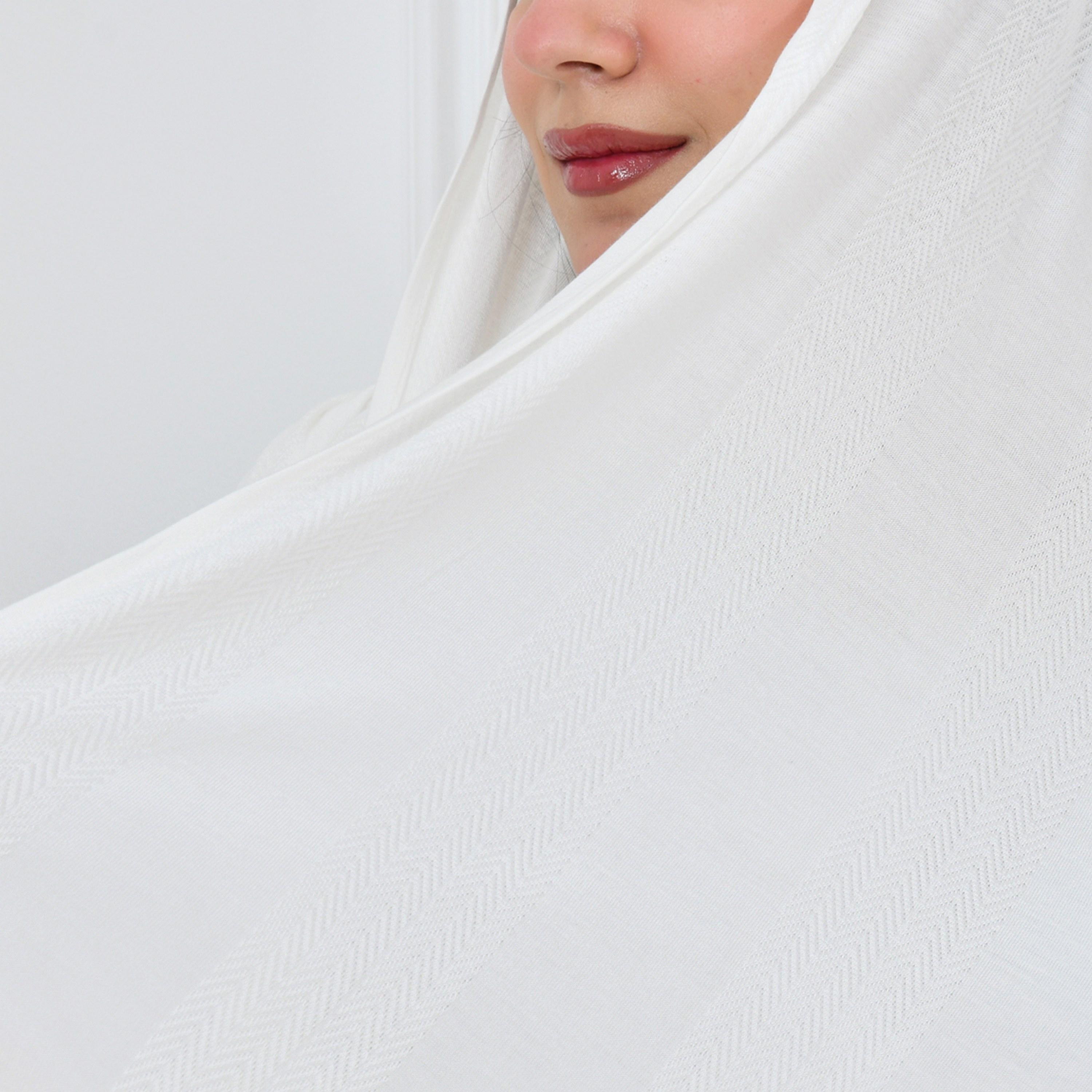 Hawraa White Striped Women Hijab-women-arabicclothing-headscarf-hijab-image-5