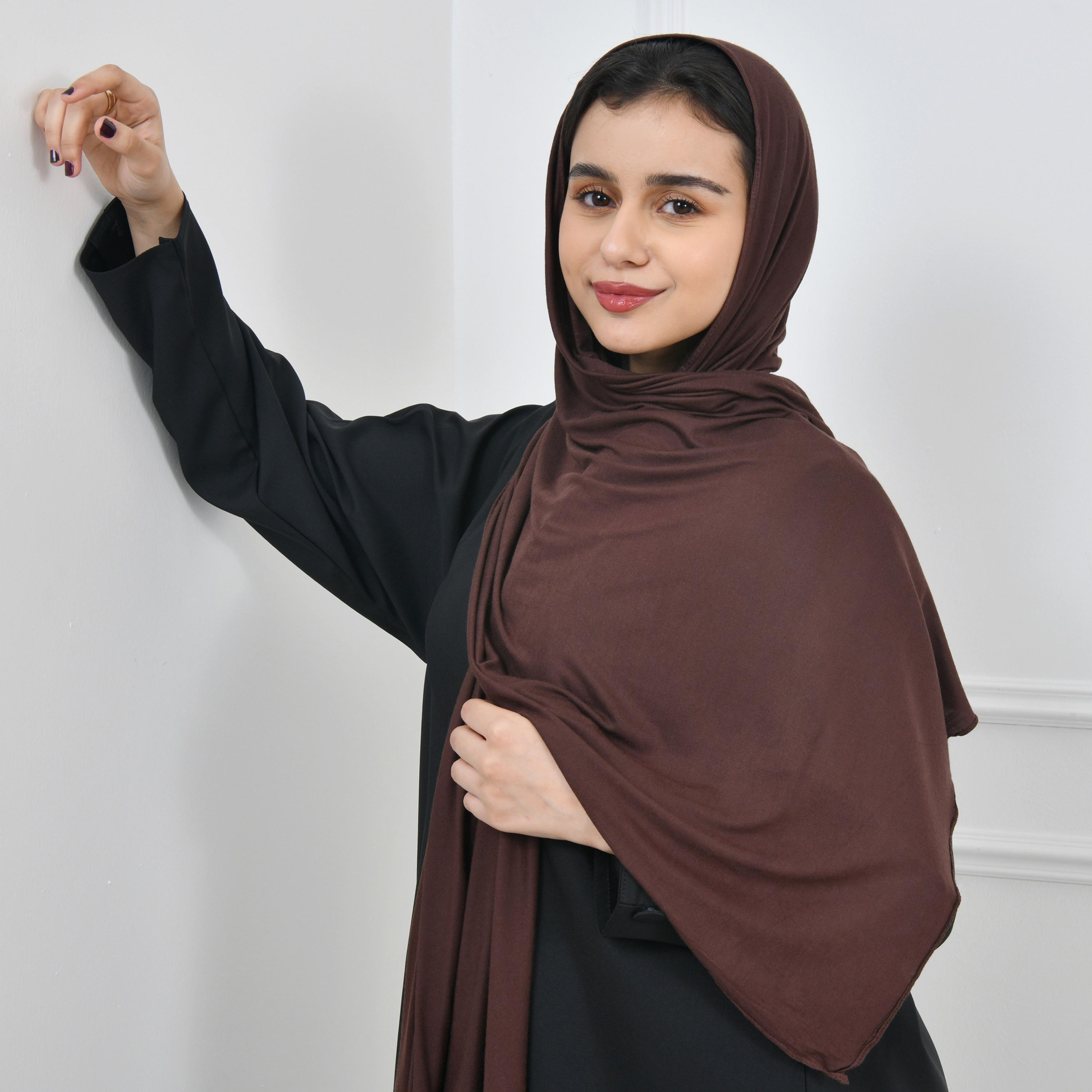 Hawraa Brown Women Hijab-women-arabicclothing-headscarf-hijab-image-3