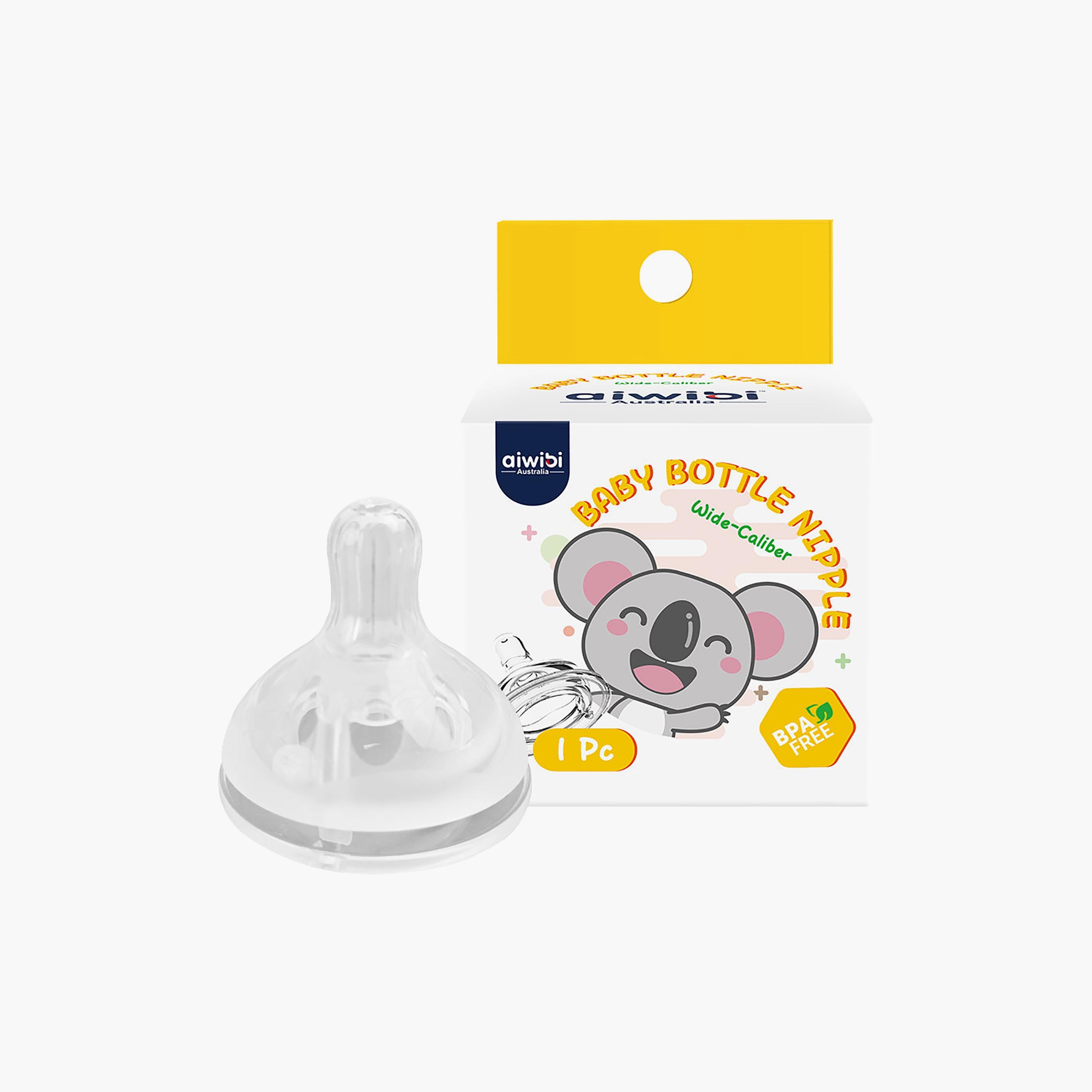 Aiwibi Pack of 4 Silicone, Wide Neck & BPA Free Feeding Bottle Nipple-baby-feeding-feedingbottles-bottlesandteats-image-3