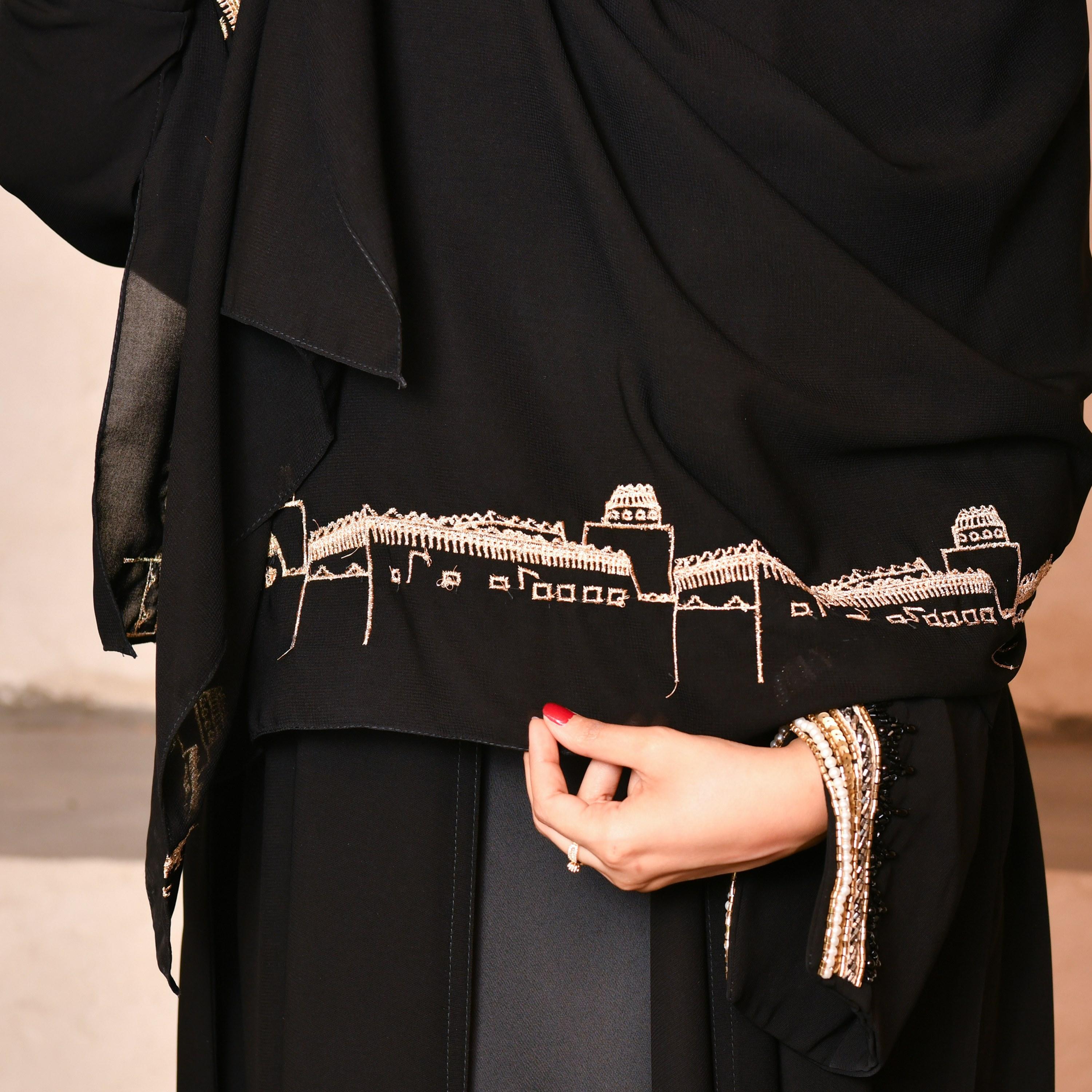 Hawraa Heritage Embroidered Hijab-women-arabicclothing-headscarf-hijab-image-3