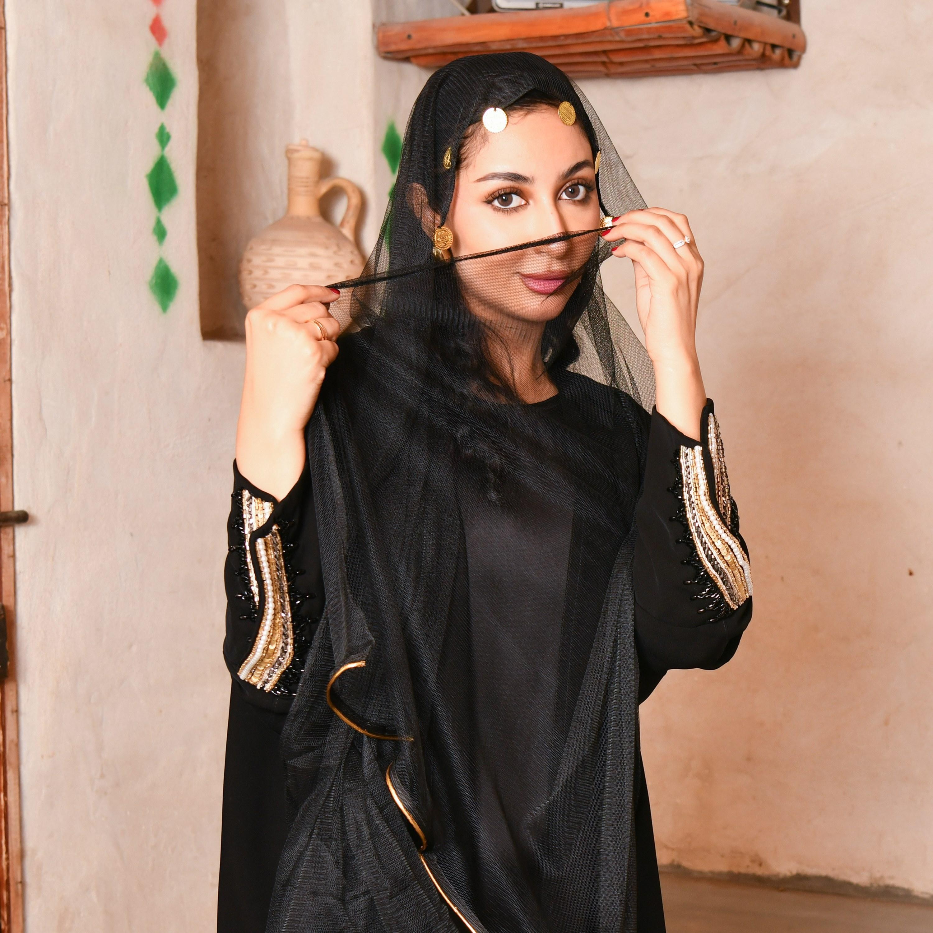 Hawraa Coin Embellished Hijab-women-arabicclothing-headscarf-hijab-image-3