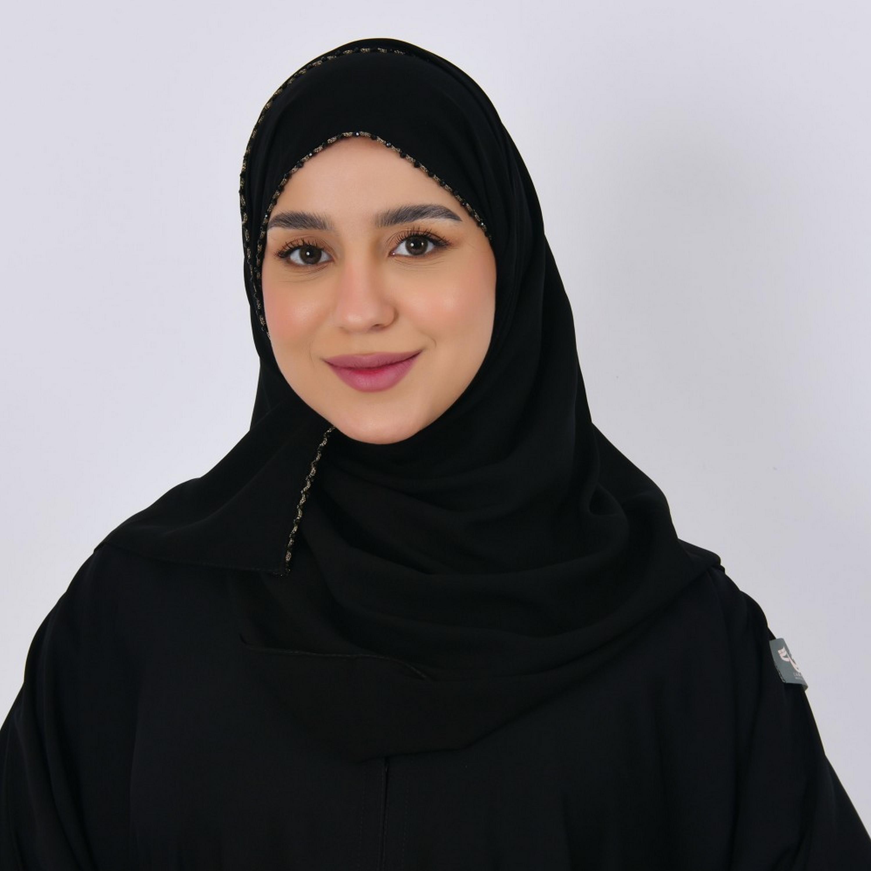 Lamha Black Beaded Crepe Women Hijab-women-arabicclothing-headscarf-hijab-image-1