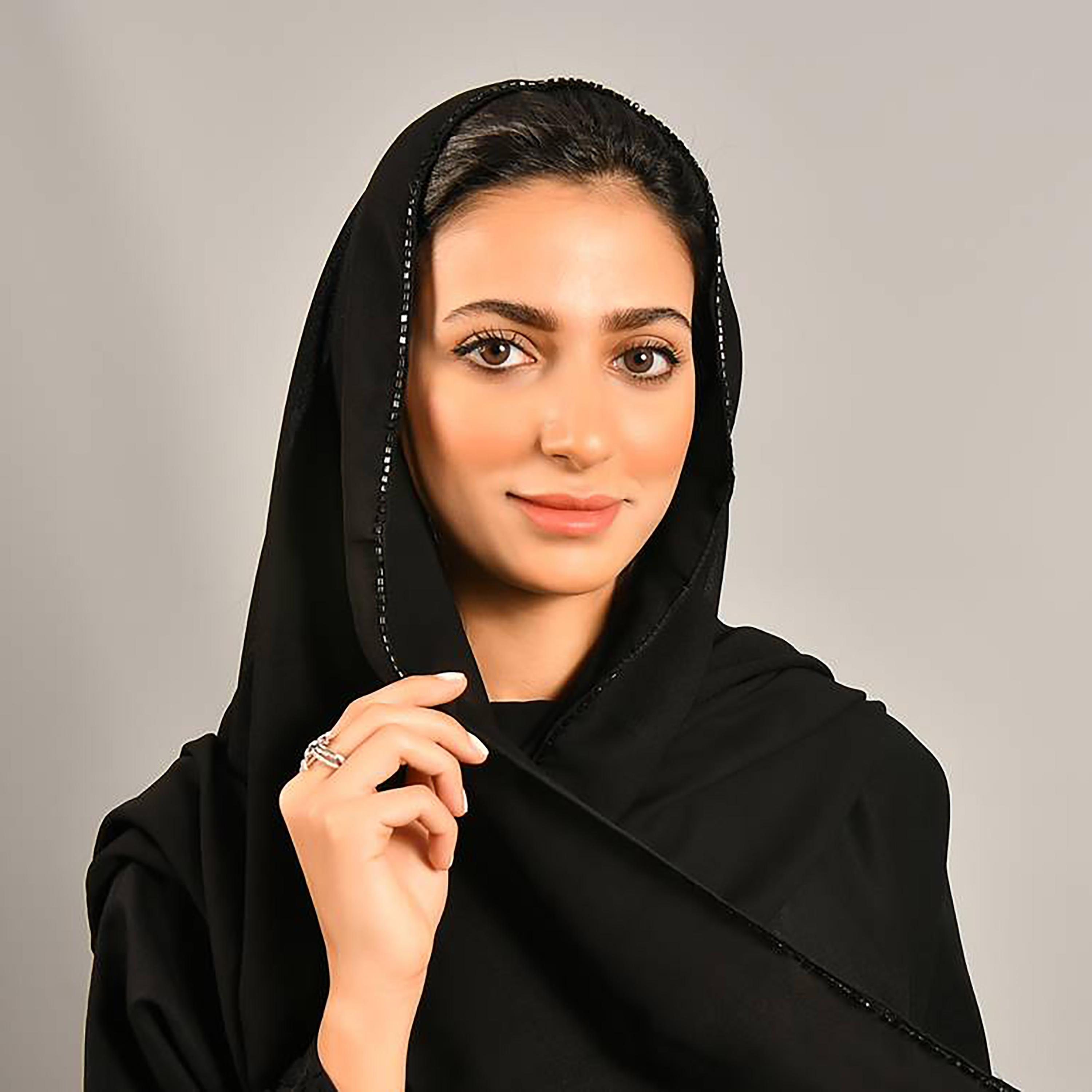 Hawraa Black Beads Crepe Hijab-women-arabicclothing-headscarf-hijab-image-1