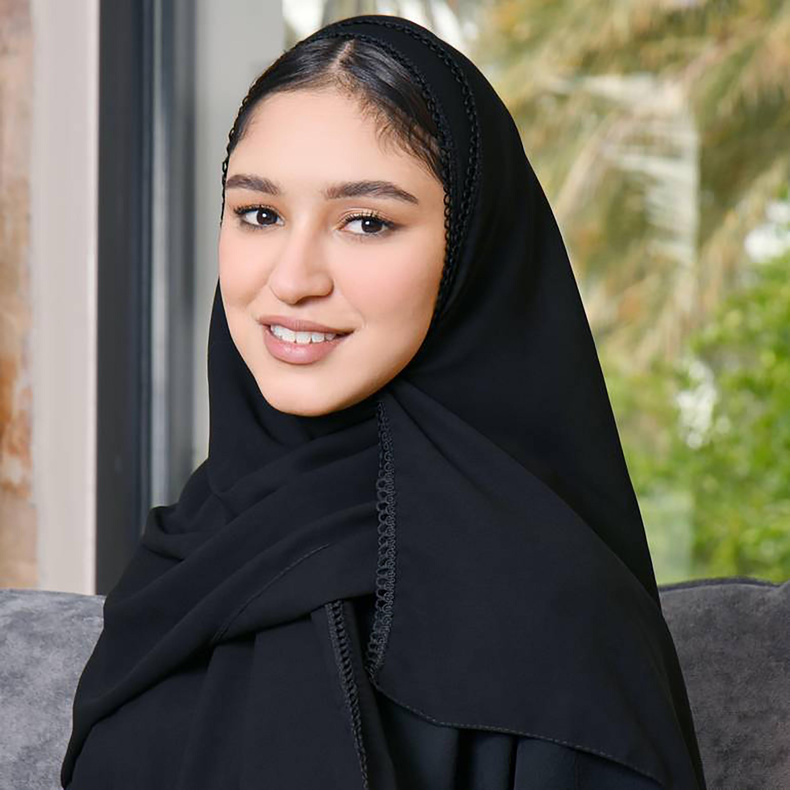 Hawraa Black Plain Satin Hijab-women-arabicclothing-headscarf-hijab-image-1