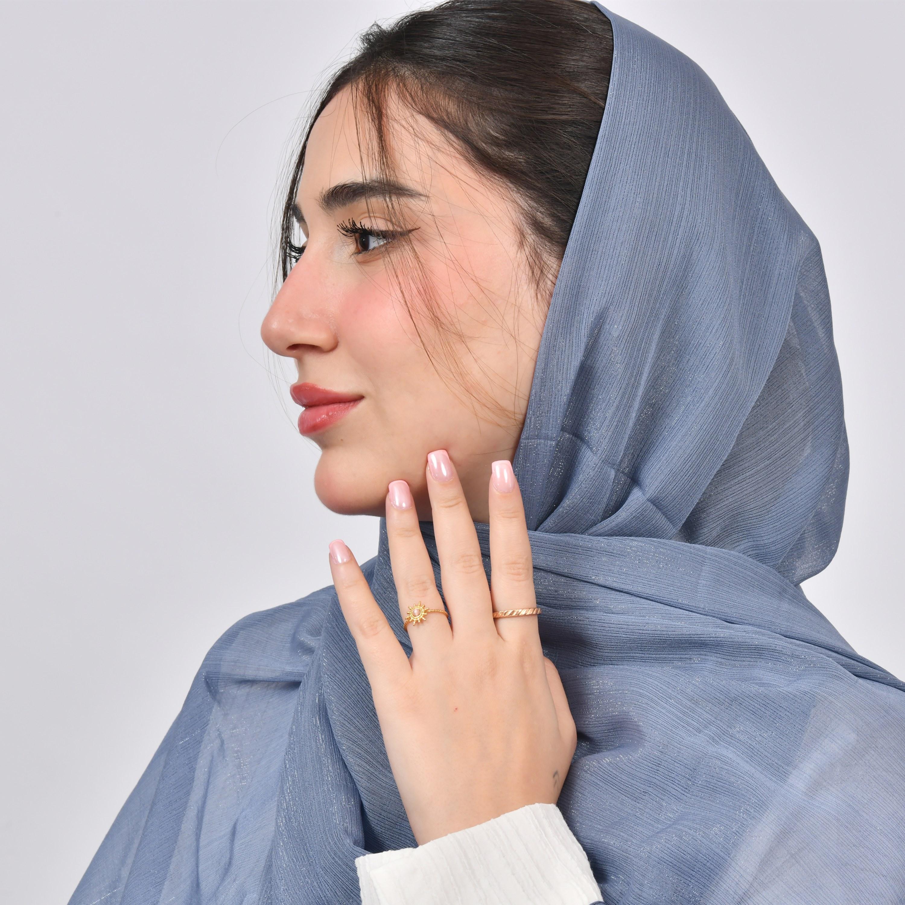 Hawraa Organza Women's Scarf-women-arabicclothing-headscarf-hijab-image-2