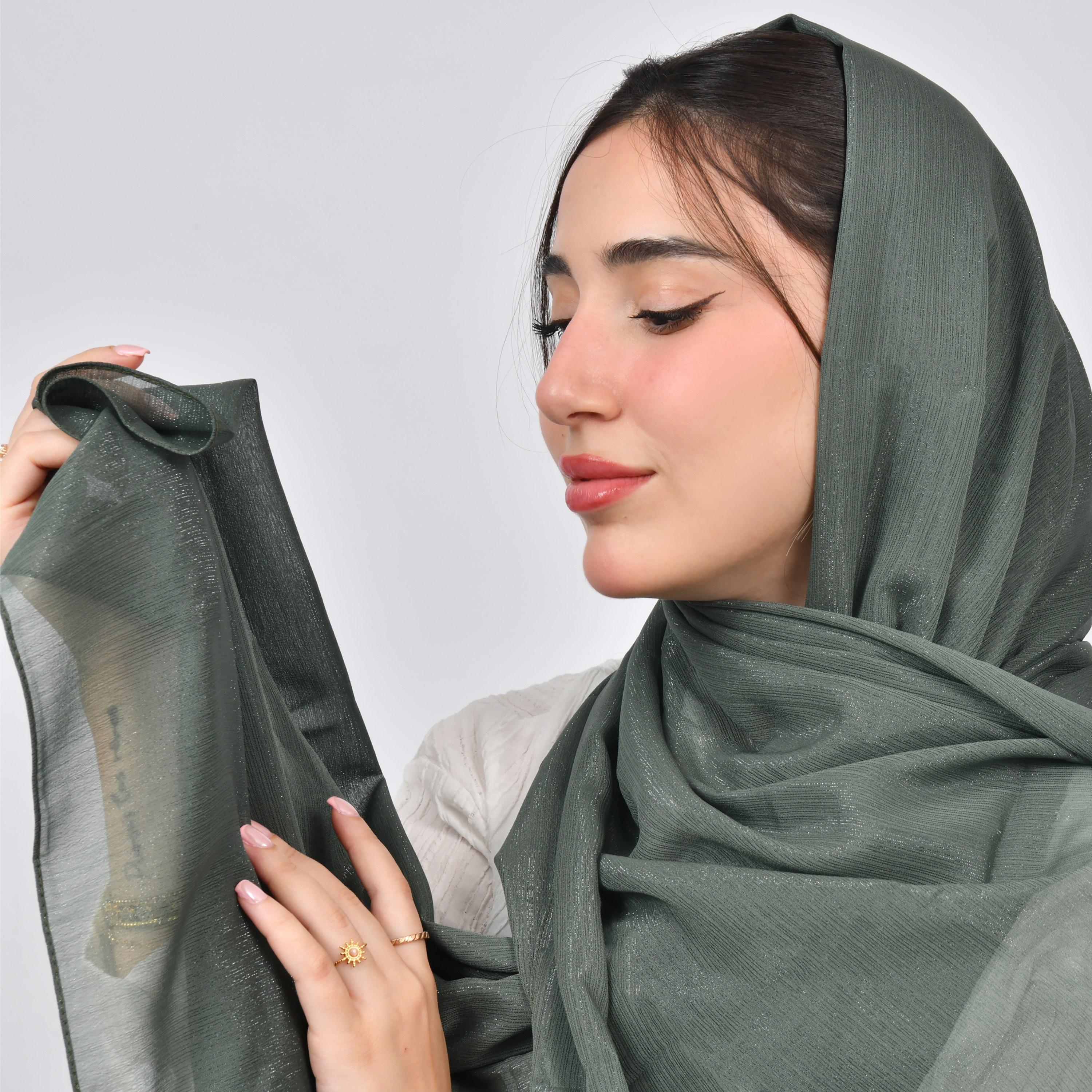 Hawraa Organza Women's Scarf-women-arabicclothing-headscarf-hijab-image-5