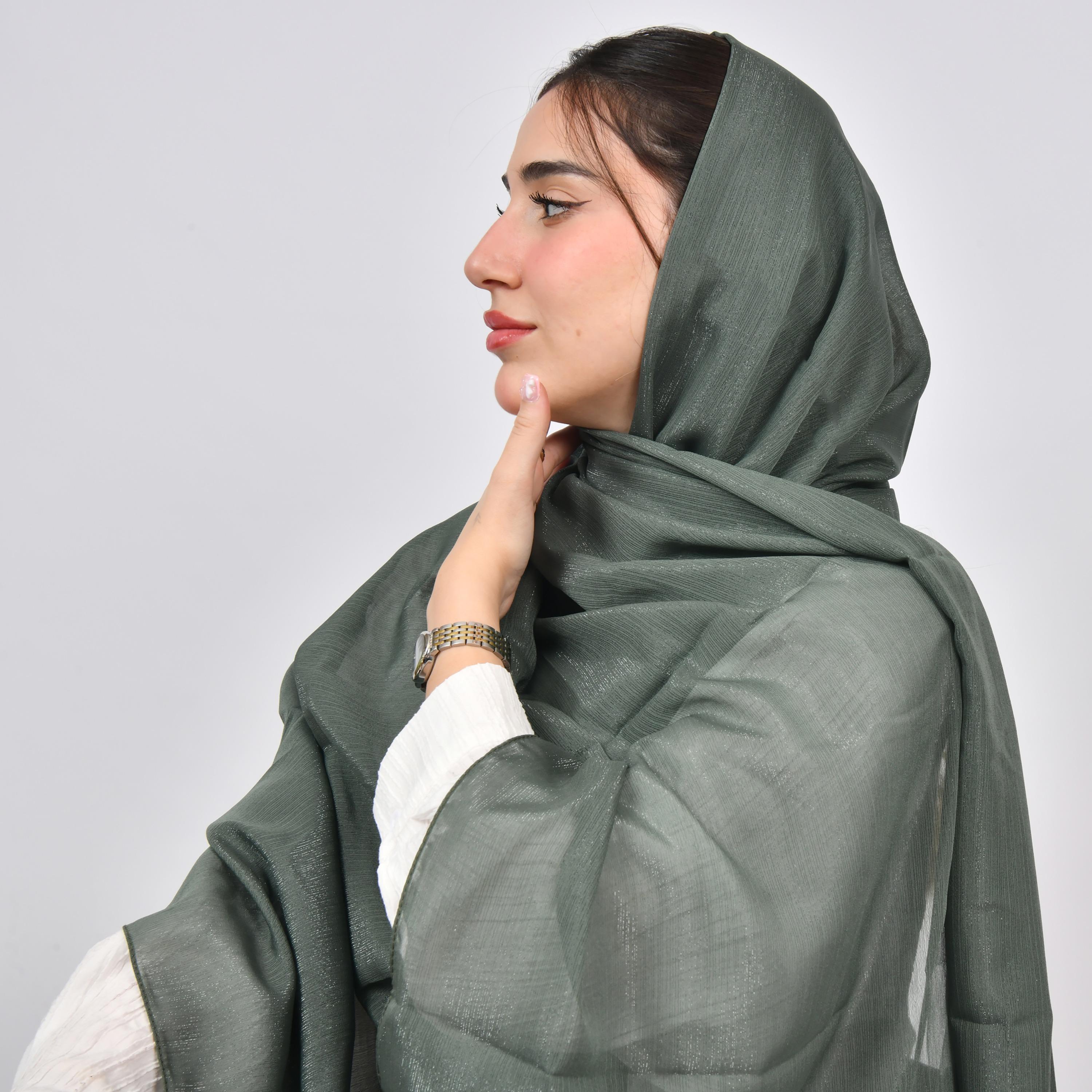 Hawraa Organza Women's Scarf-women-arabicclothing-headscarf-hijab-image-6
