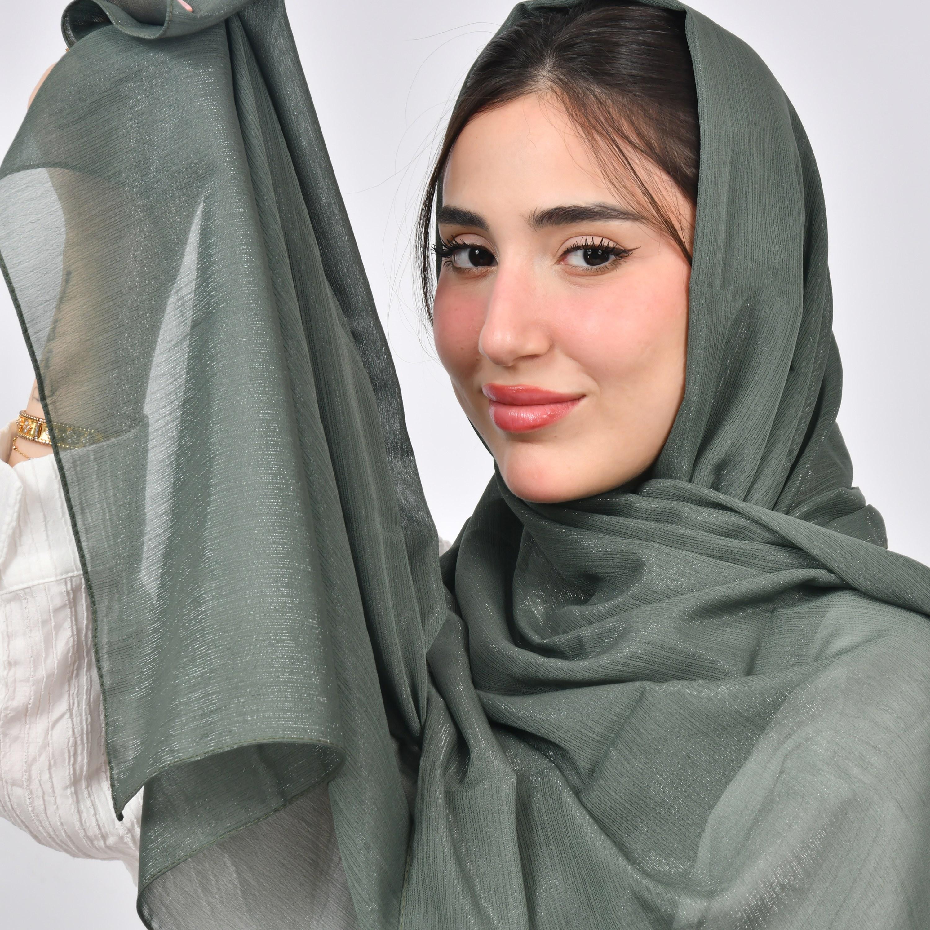 Hawraa Organza Women's Scarf-women-arabicclothing-headscarf-hijab-image-7