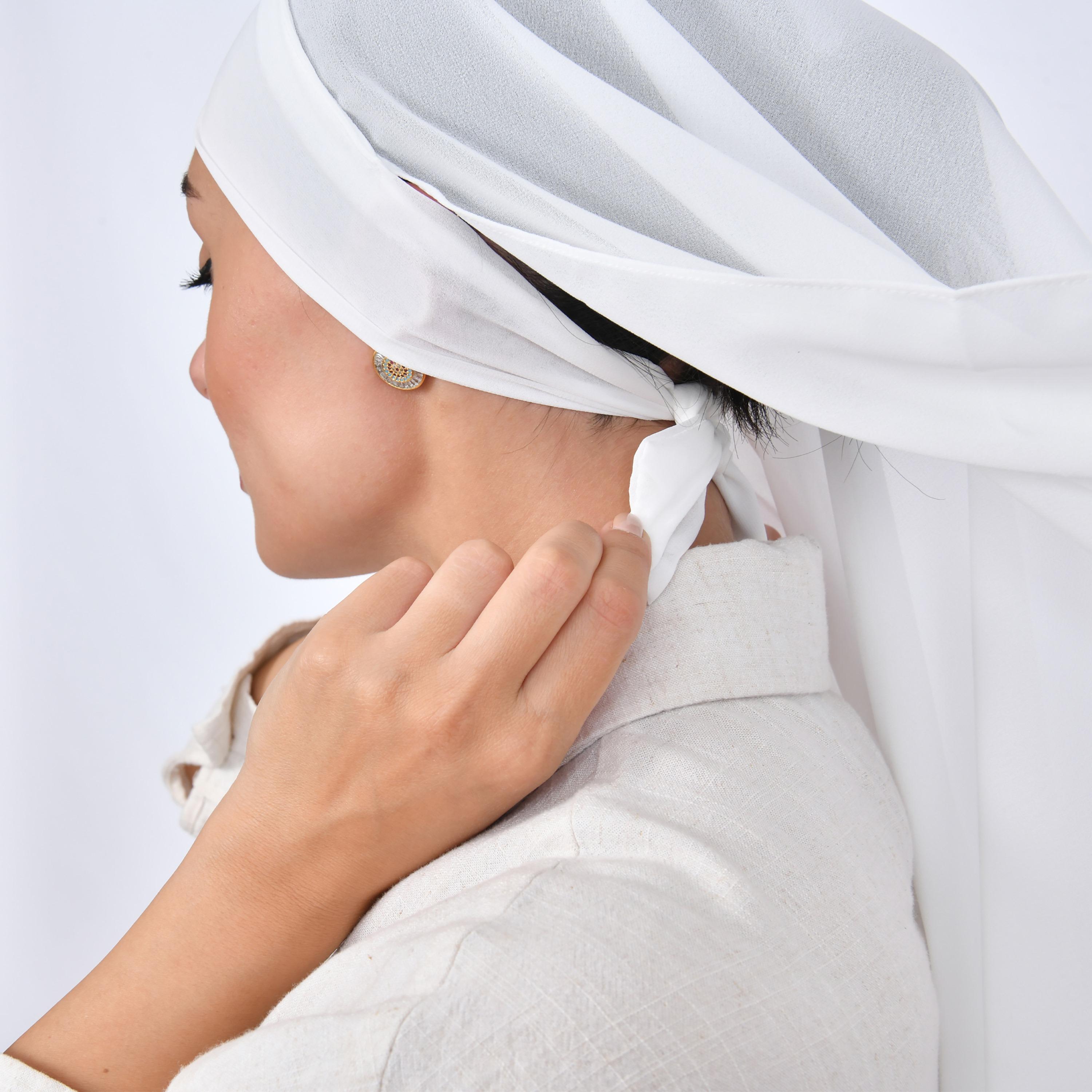 Hawraa White Linen Women's Hijab-women-arabicclothing-headscarf-hijab-image-7