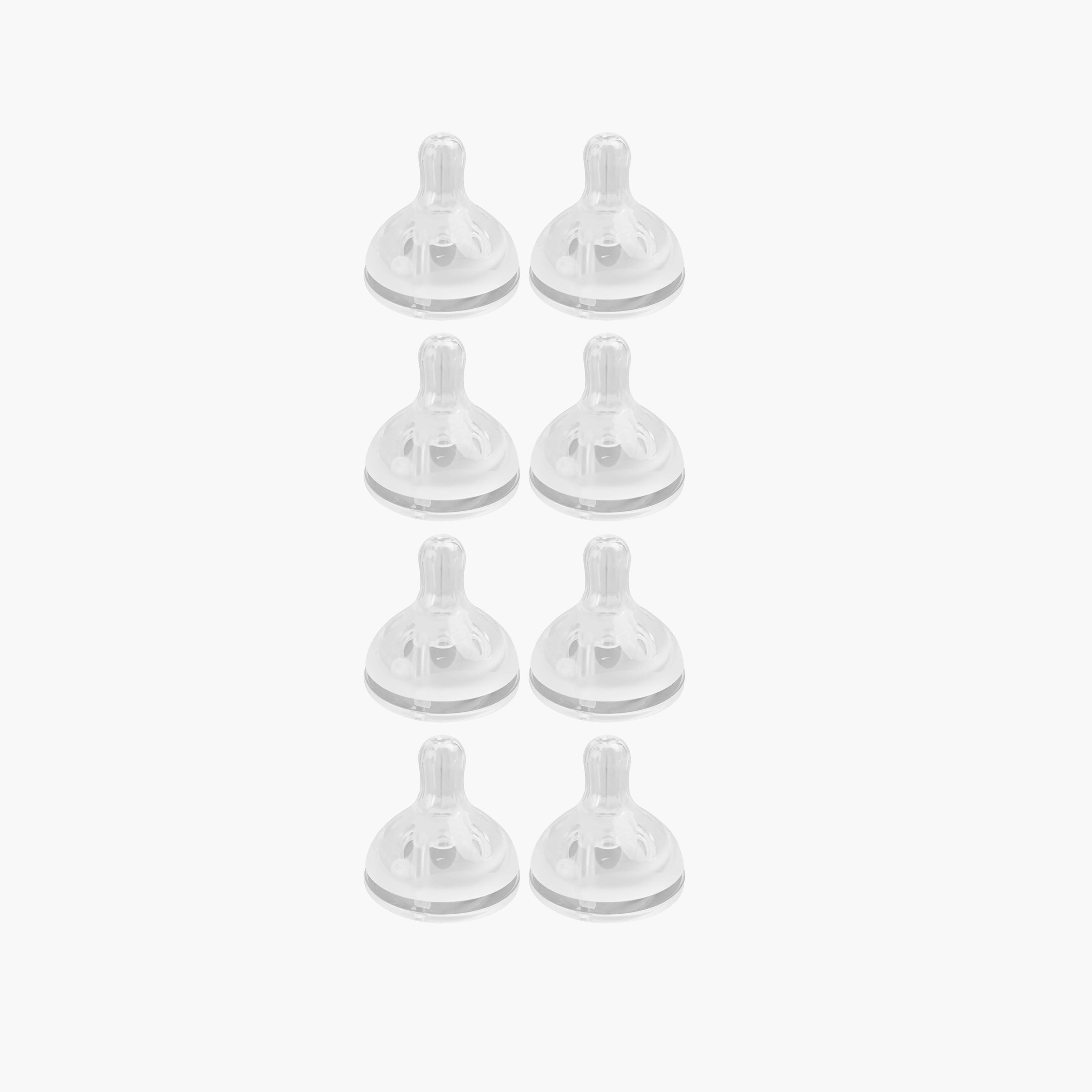 Aiwibi Pack of 8 Silicone, Wide Neck & BPA Free Feeding Bottle Nipple-baby-feeding-feedingbottles-bottlesandteats-image-1