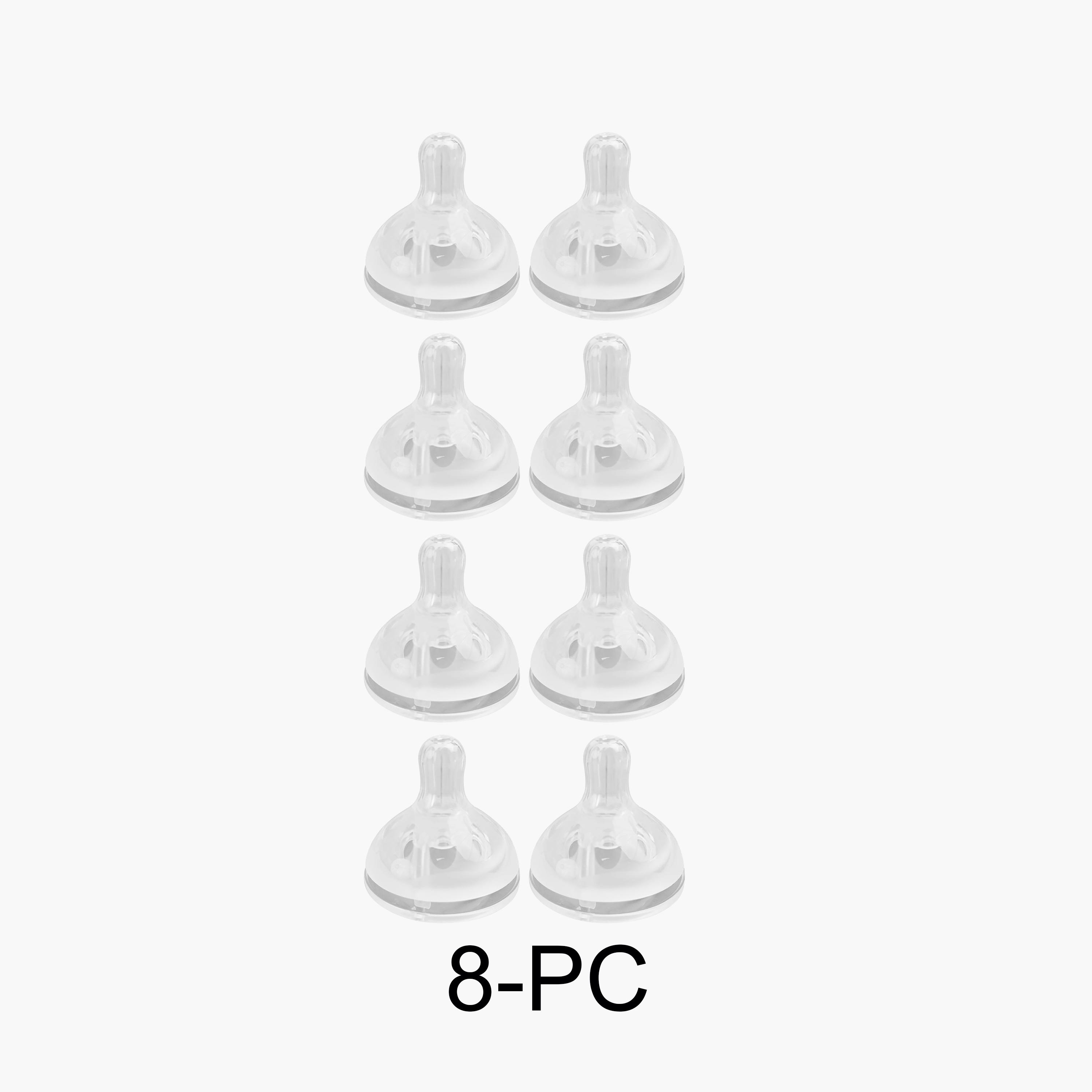Aiwibi Pack of 8 Silicone, Wide Neck & BPA Free Feeding Bottle Nipple-baby-feeding-feedingbottles-bottlesandteats-image-3