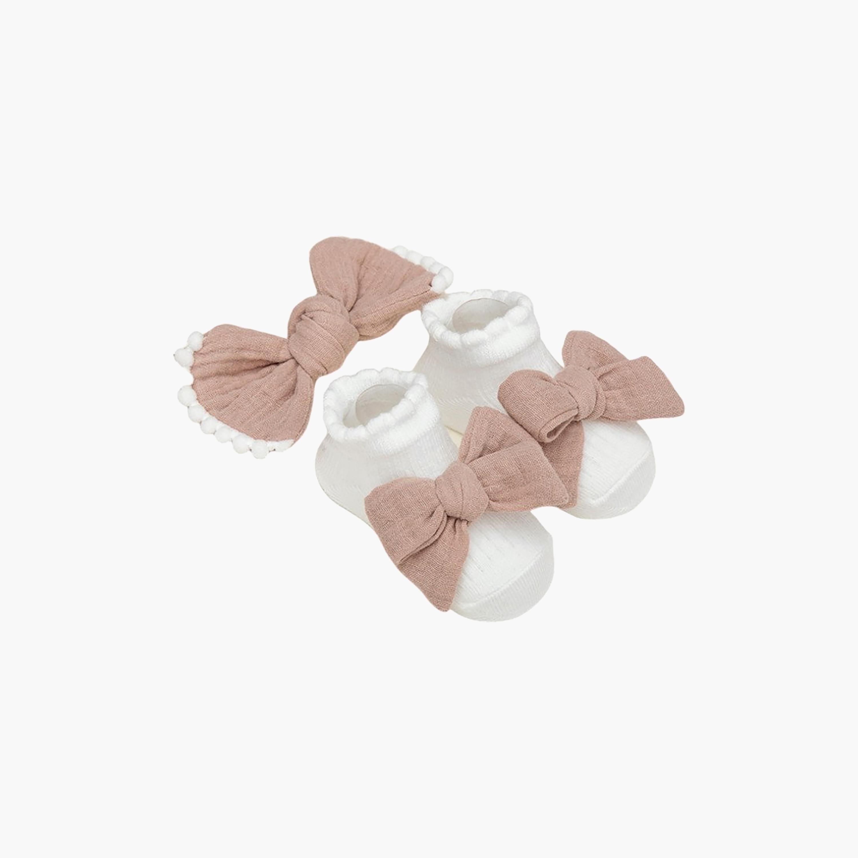 Bambimici Anika Socks & Ribbon Bow Headband Set-baby-girls-accessories-socks-image-3