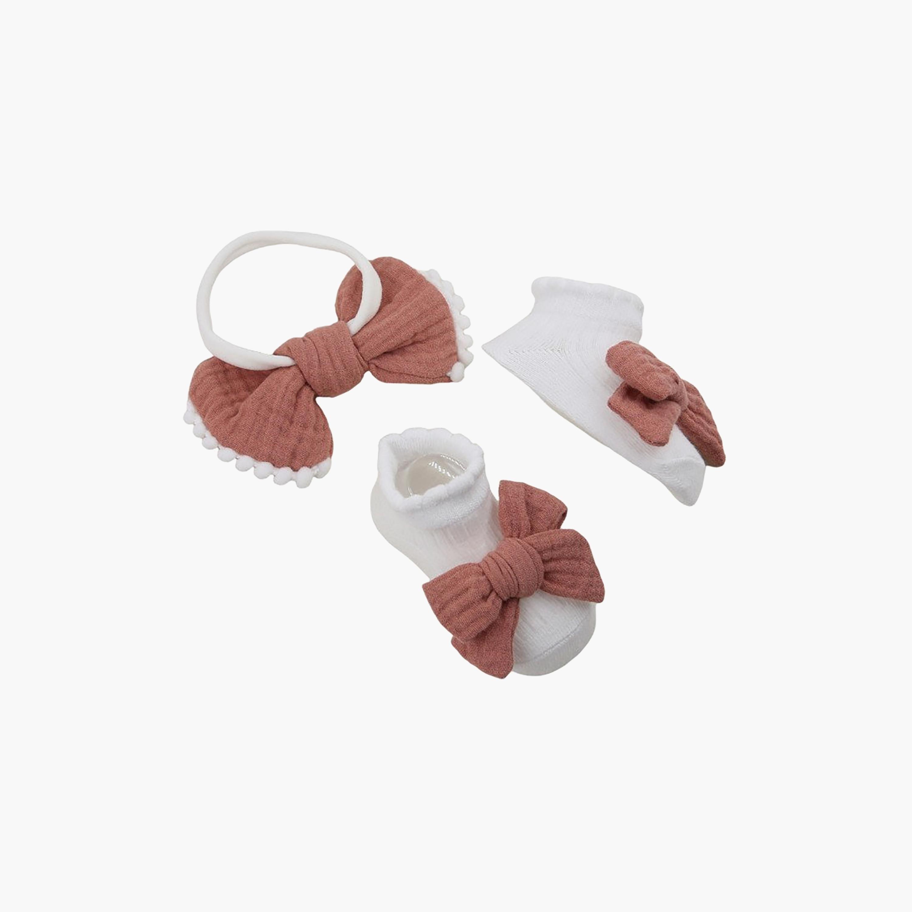 Bambimici Anika Socks & Ribbon Bow Headband Set-baby-girls-accessories-socks-image-2