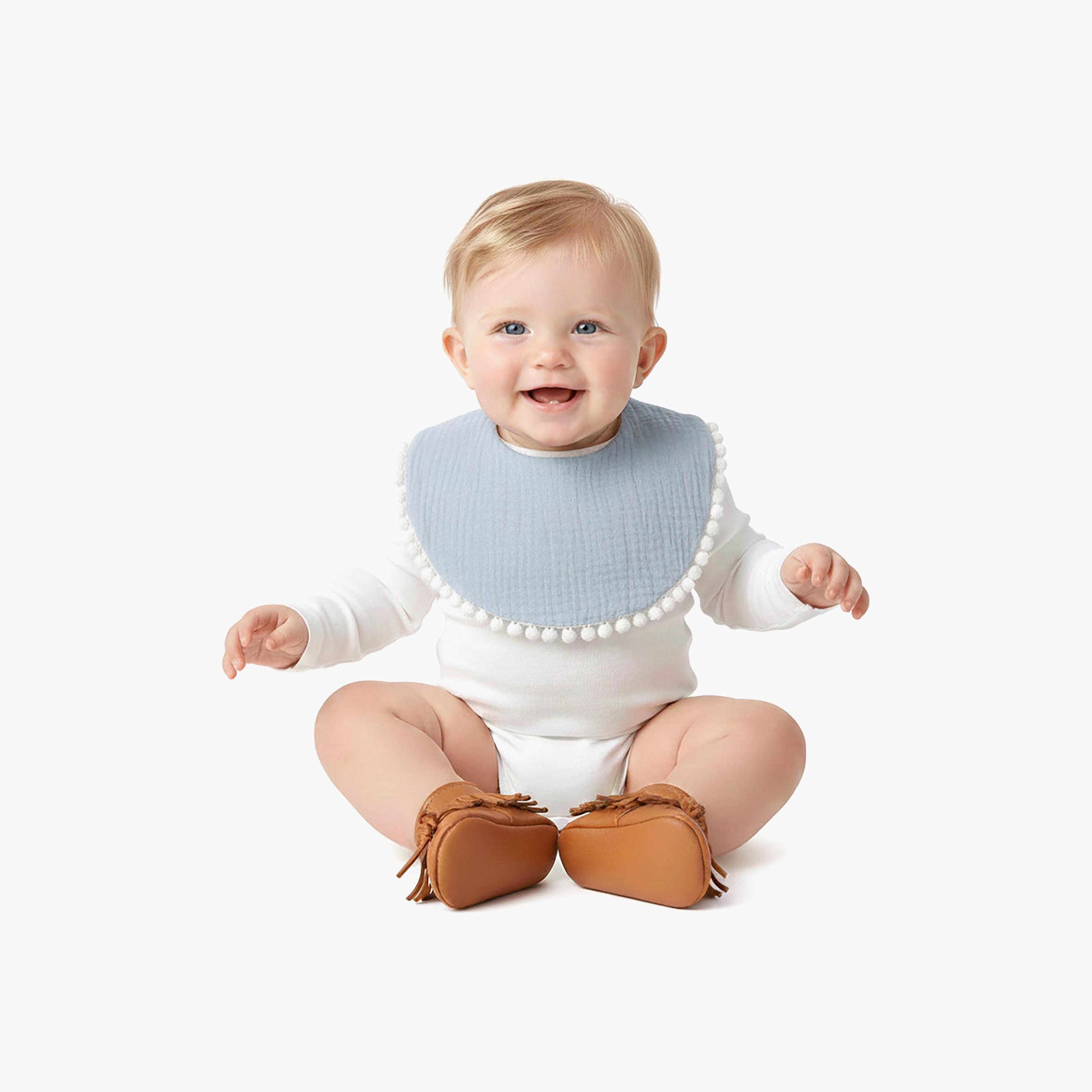 Bambimici Sophia Bib & Ribbon Headband Set-baby-feeding-bibs-image-3