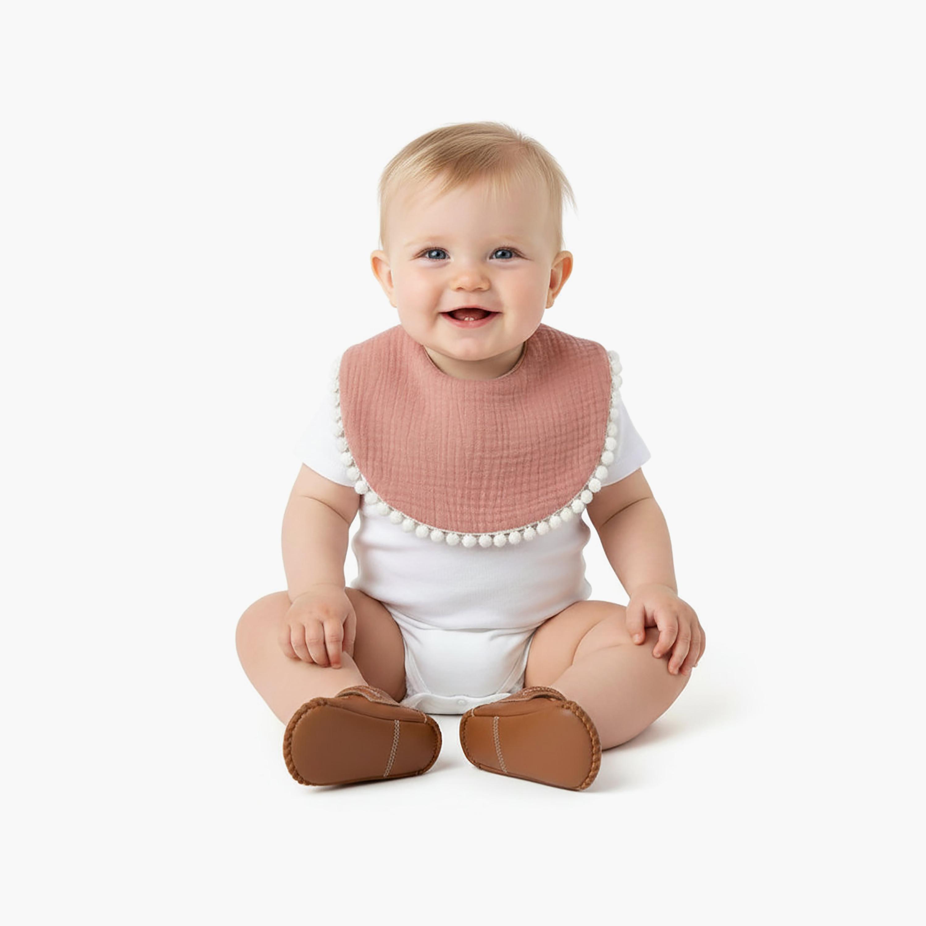 Bambimici Sophia Bib & Ribbon Headband Set-baby-feeding-bibs-image-3