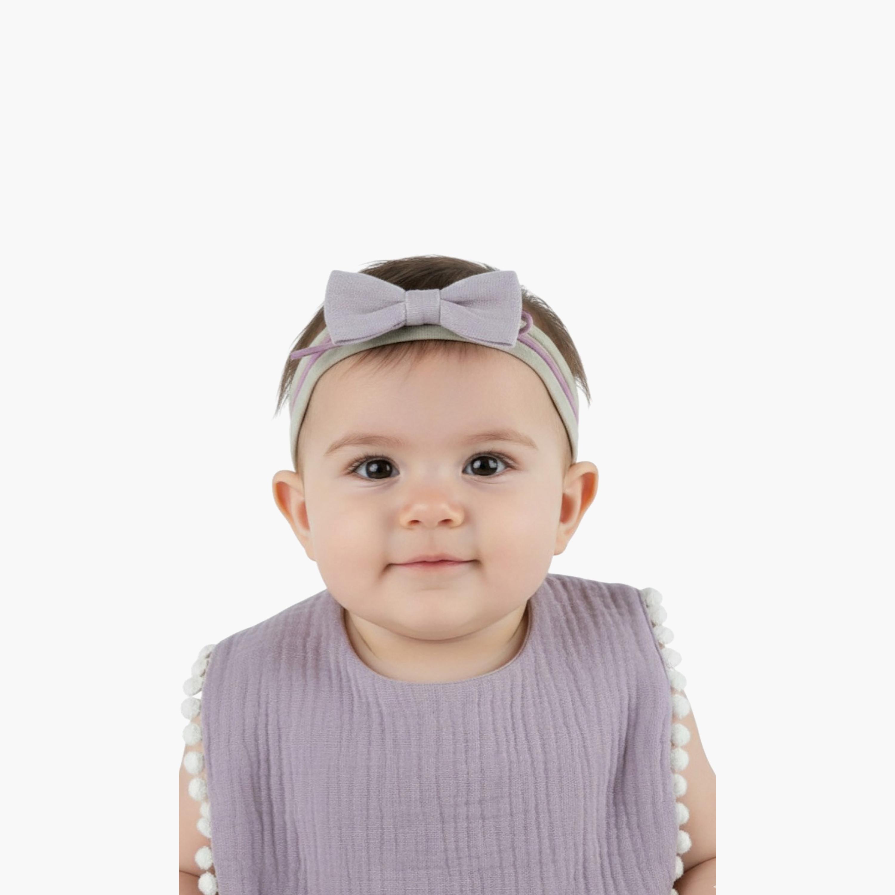 Bambimici Sophia Bib & Ribbon Headband Set-baby-feeding-bibs-image-2