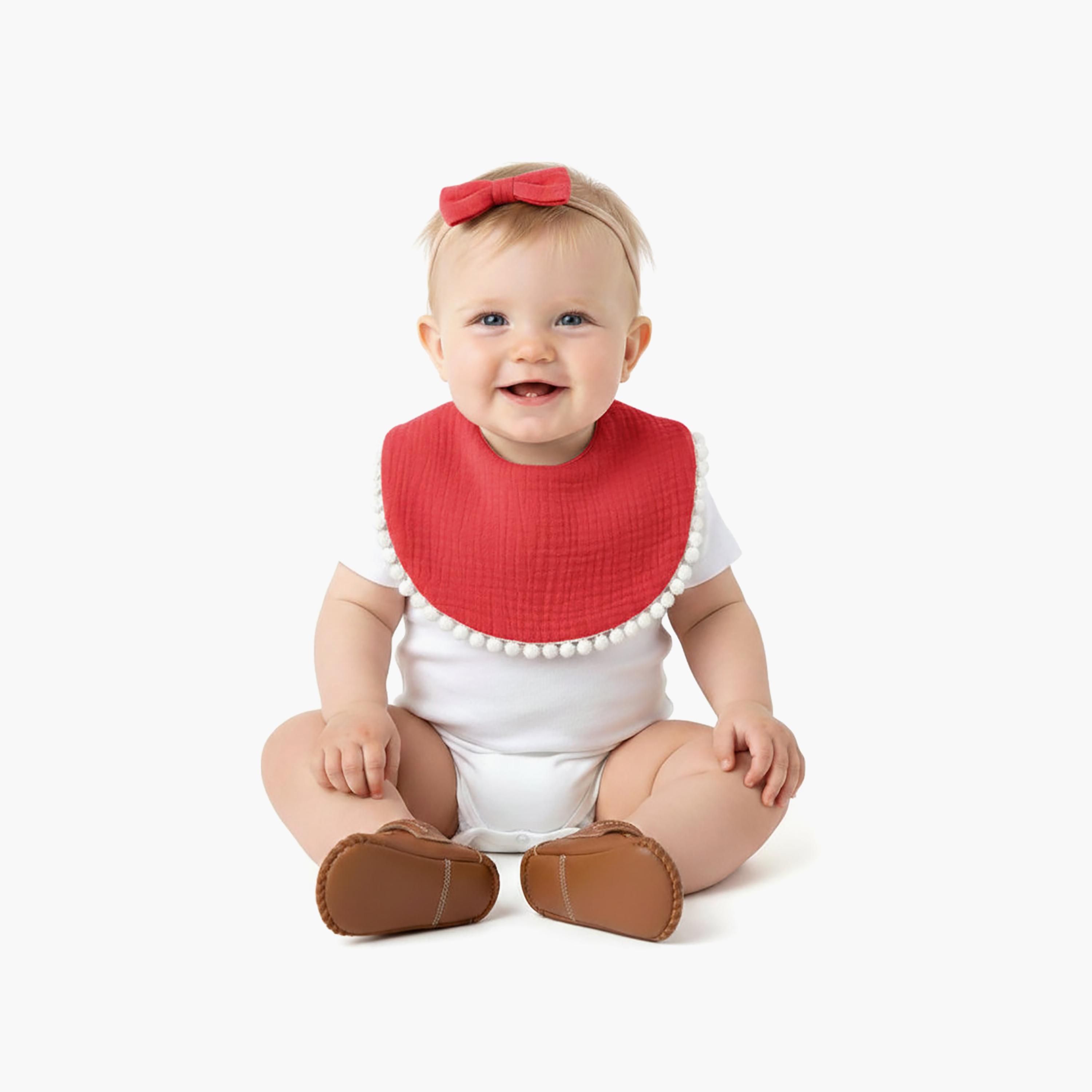 Bambimici Sophia Ribbon Headband & Bib Set-baby-feeding-bibs-image-2