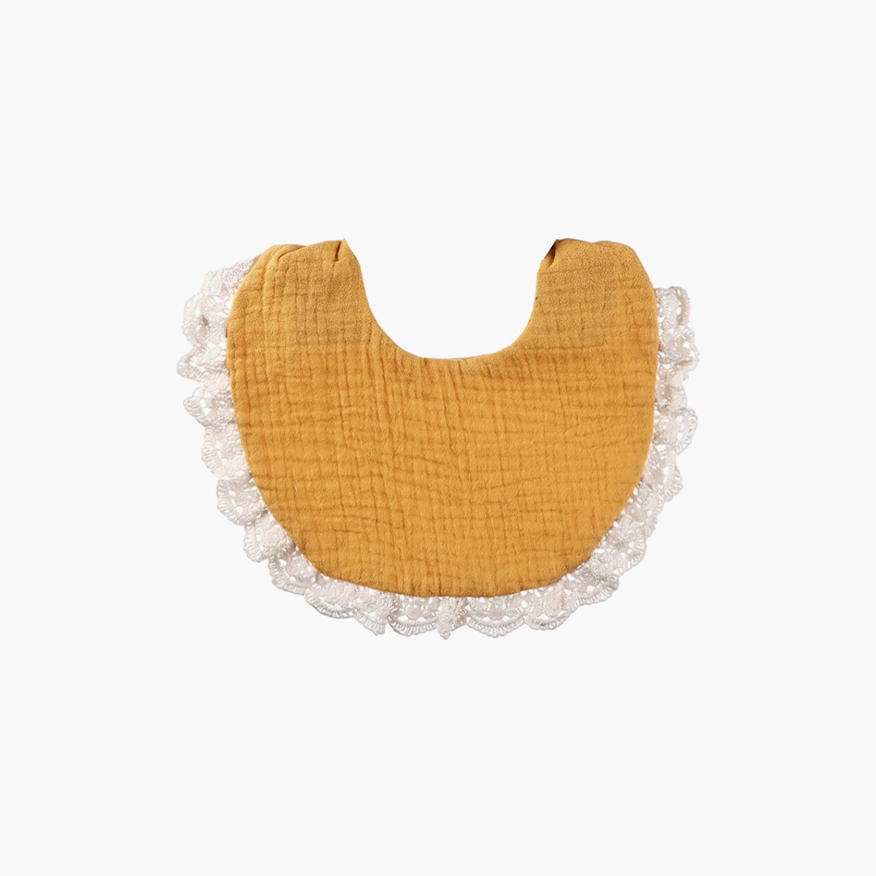 طقم عصابة رأس "كاميلا" برباط وفيونكة "ريبون" ومريلة من بامبيميتشي-baby-feeding-bibs-image-3