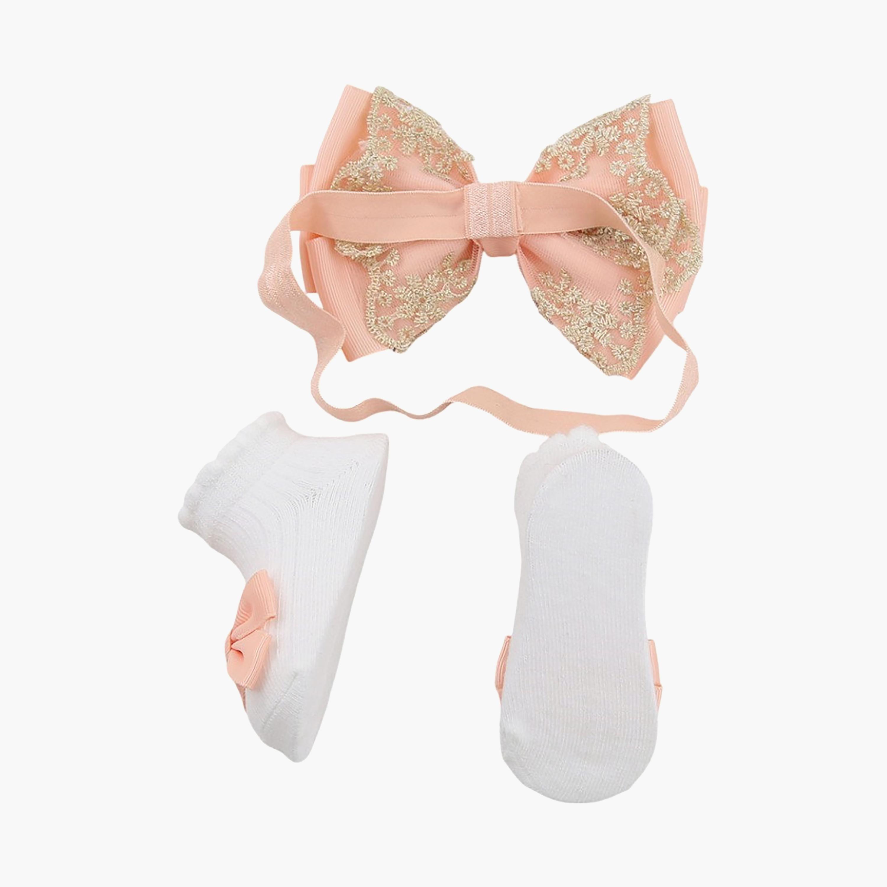 Bambimici Anika Socks & Ribbon Bow Headband Set-baby-girls-accessories-socks-image-5