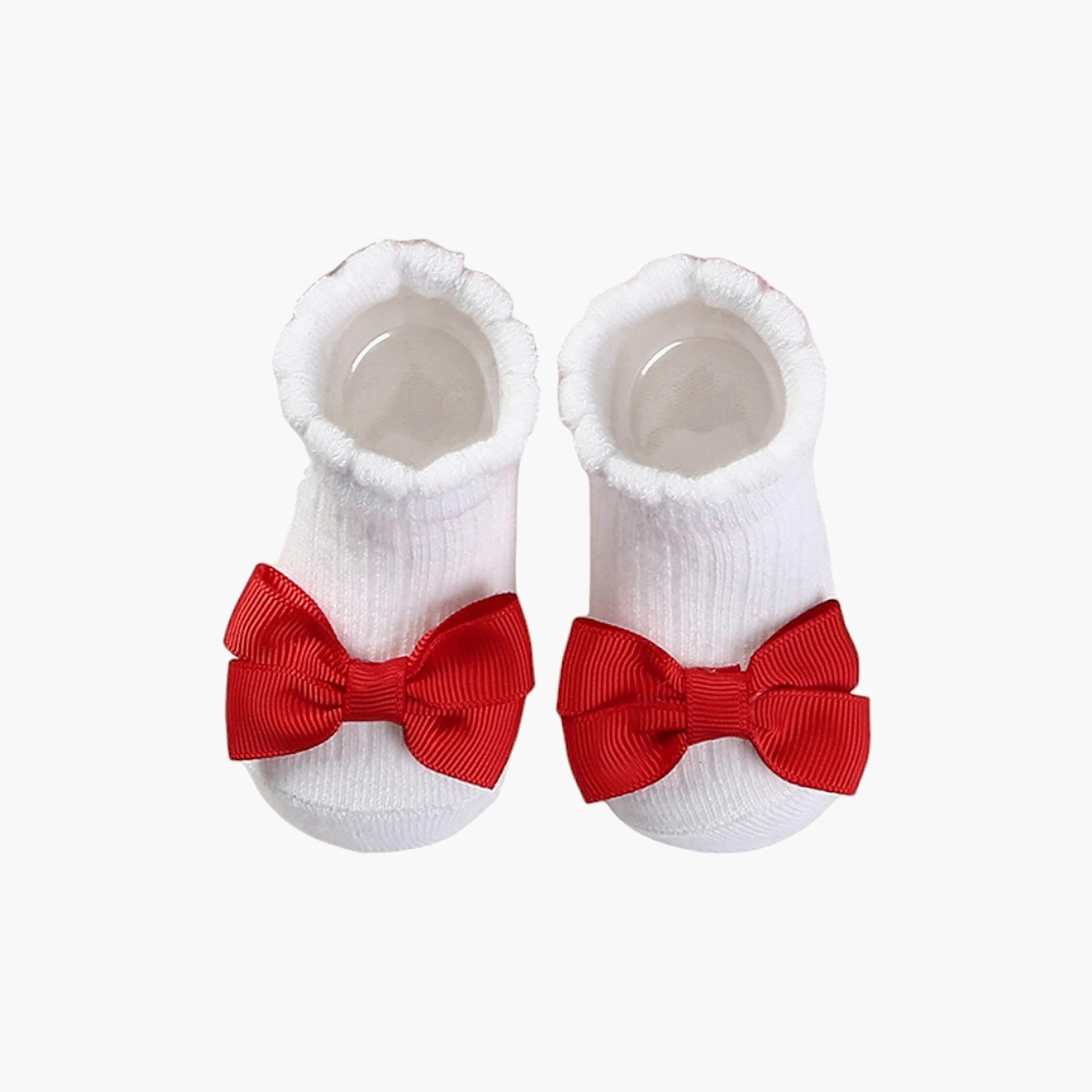 طقم جوارب "أنيكا" وعصابة رأس بفيونكة "ريبون" من بامبيميتشي-girls-accessories-socks-image-2