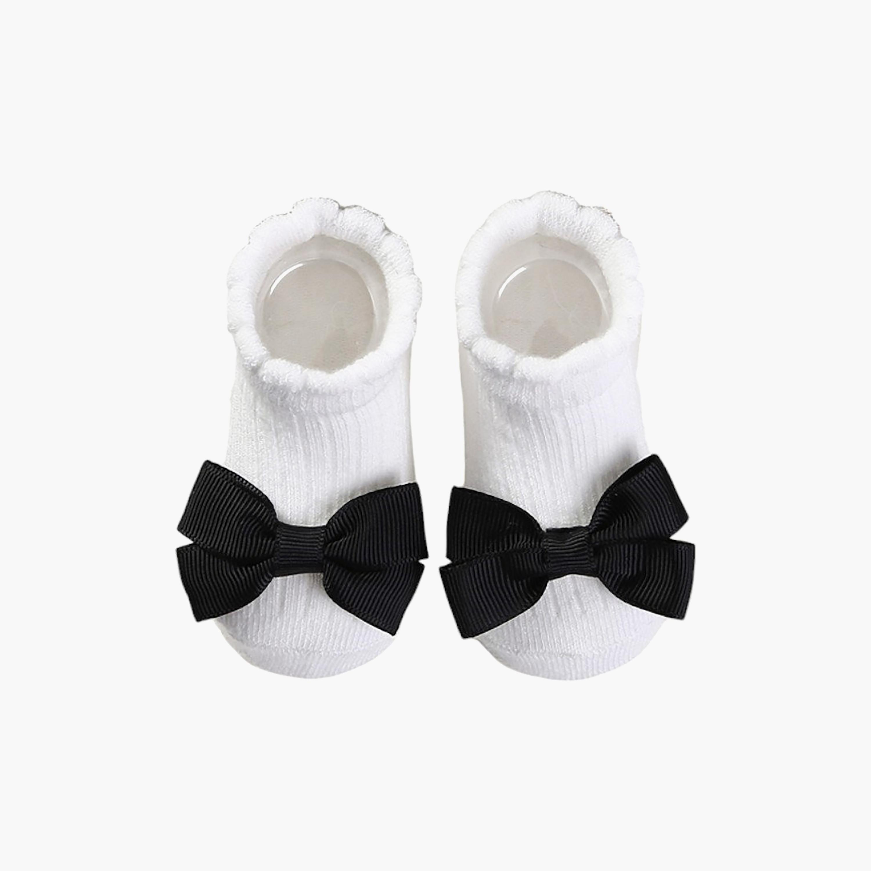 طقم جوارب "أنيكا" وعصابة رأس بفيونكة "ريبون" من بامبيميتشي-girls-accessories-socks-image-2