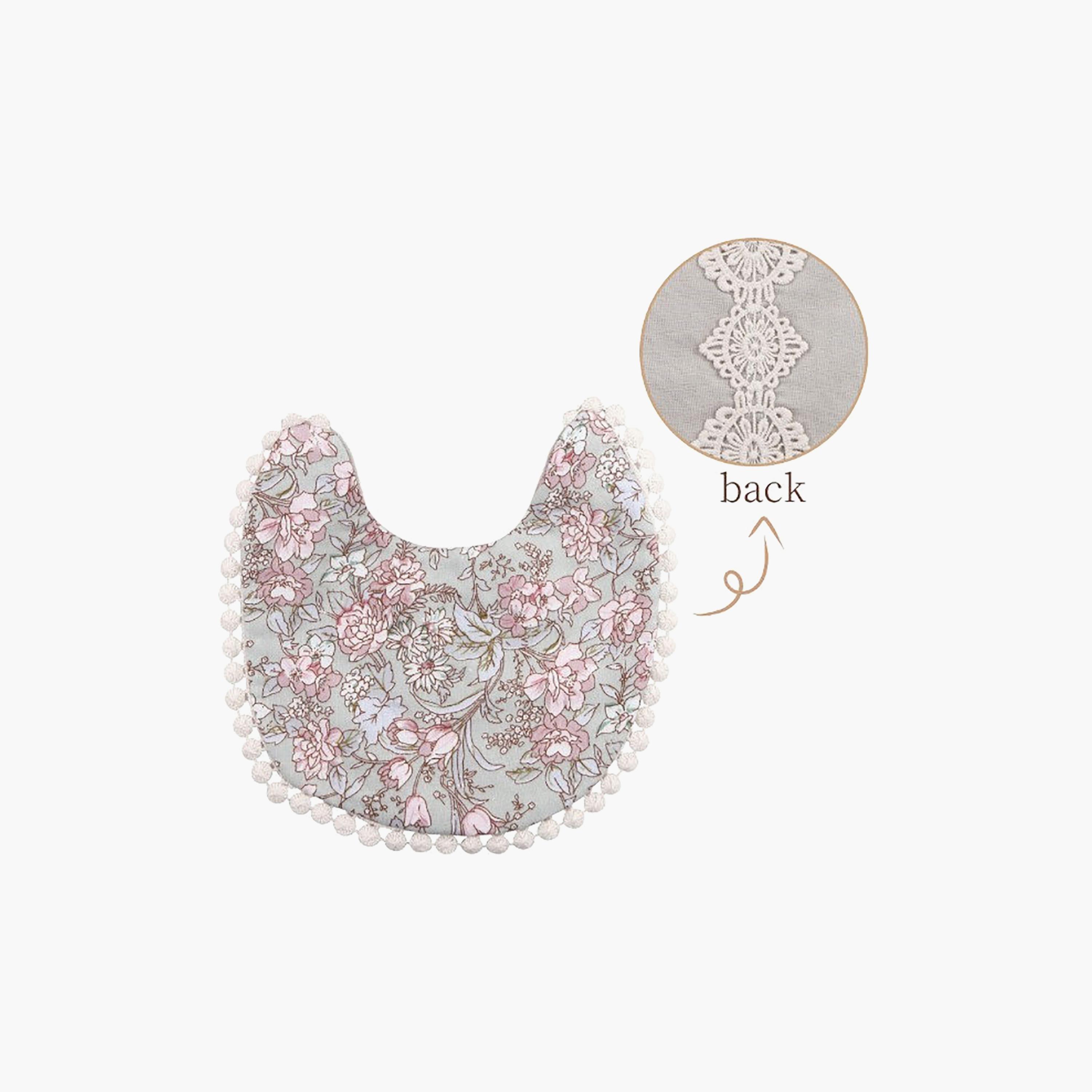 Bambimici Angelica Floral Bib & Headband Set-baby-feeding-bibs-image-2