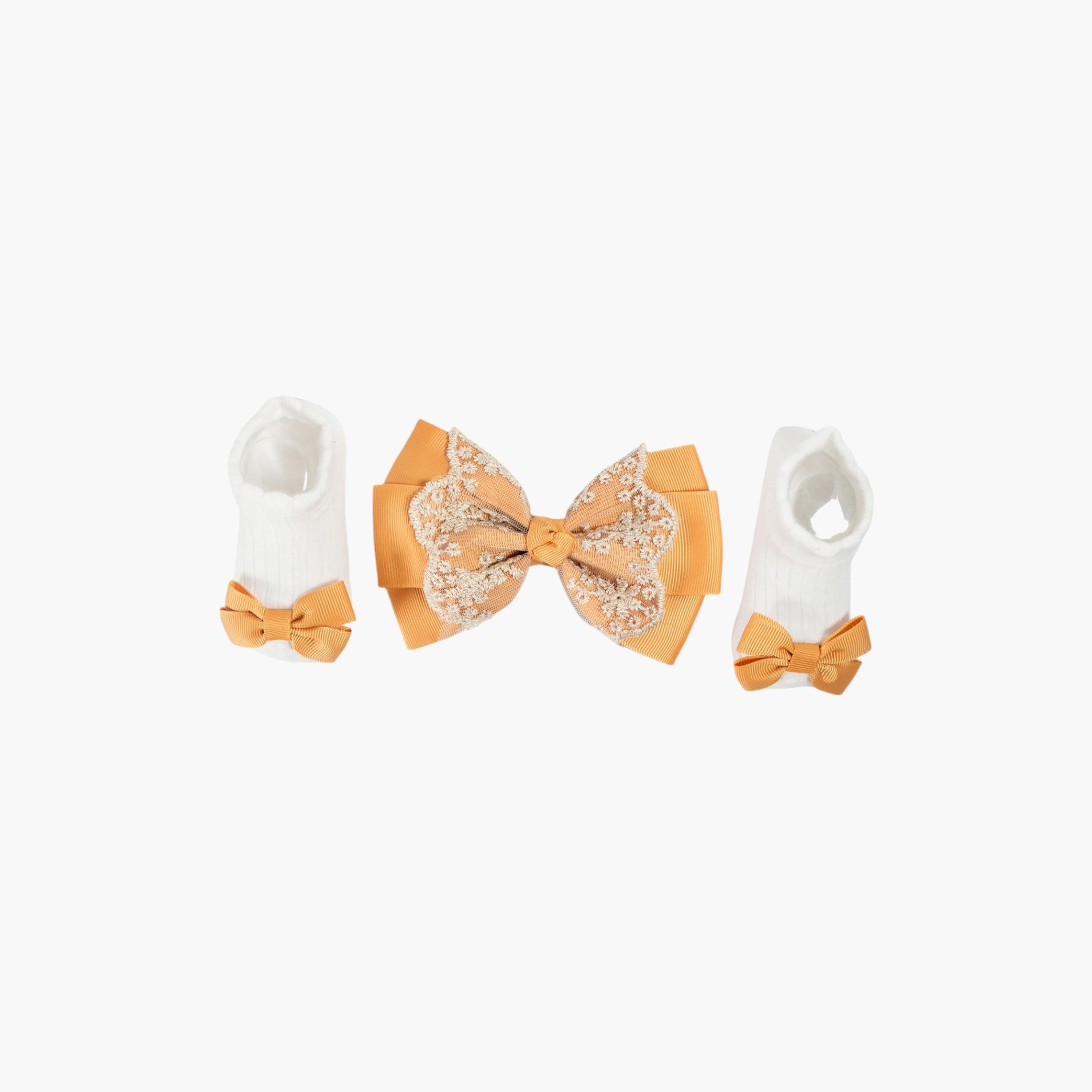 Bambimici Anika Socks & Ribbon Bow Headband Set-baby-girls-accessories-socks-image-2