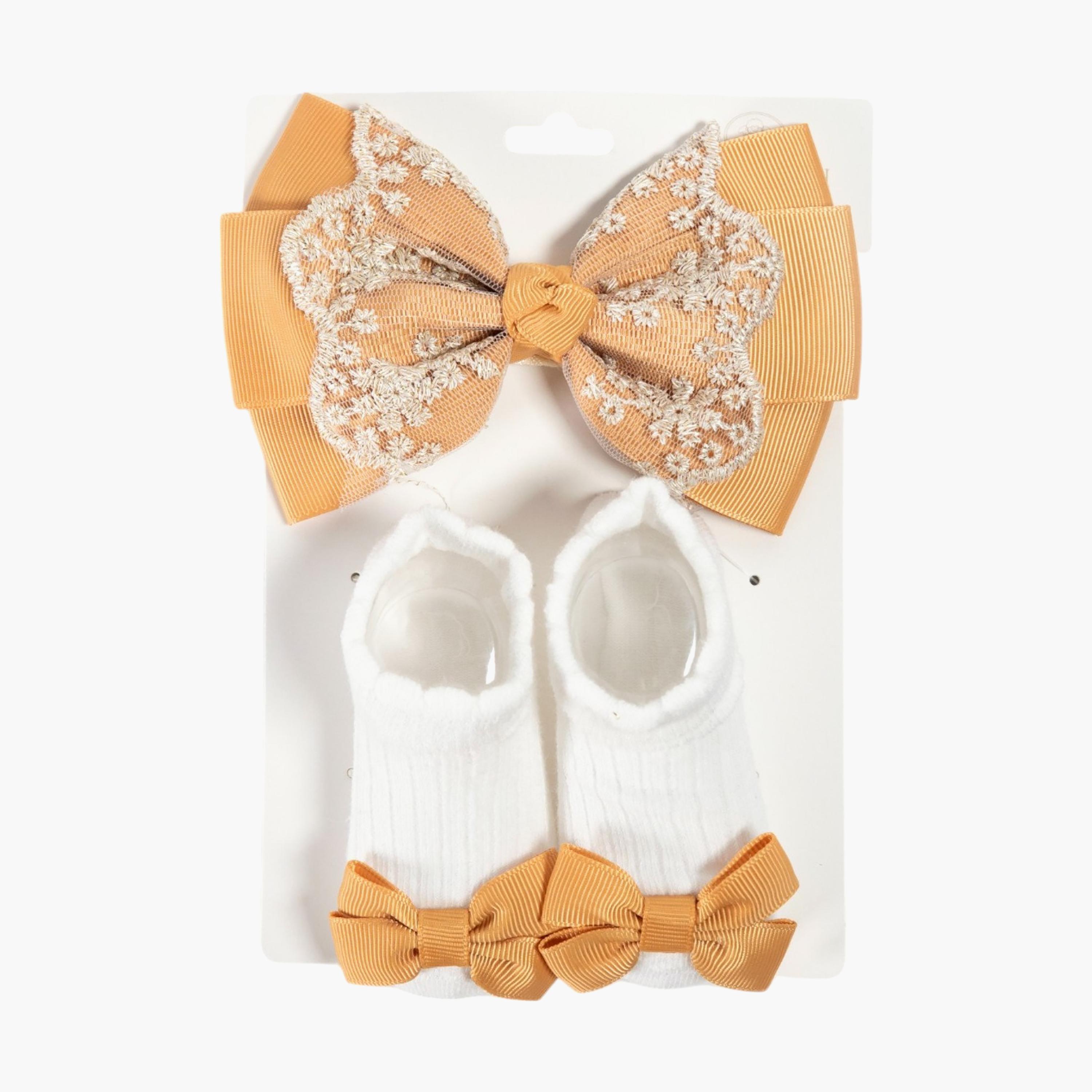 Bambimici Anika Socks & Ribbon Bow Headband Set-baby-girls-accessories-socks-image-3