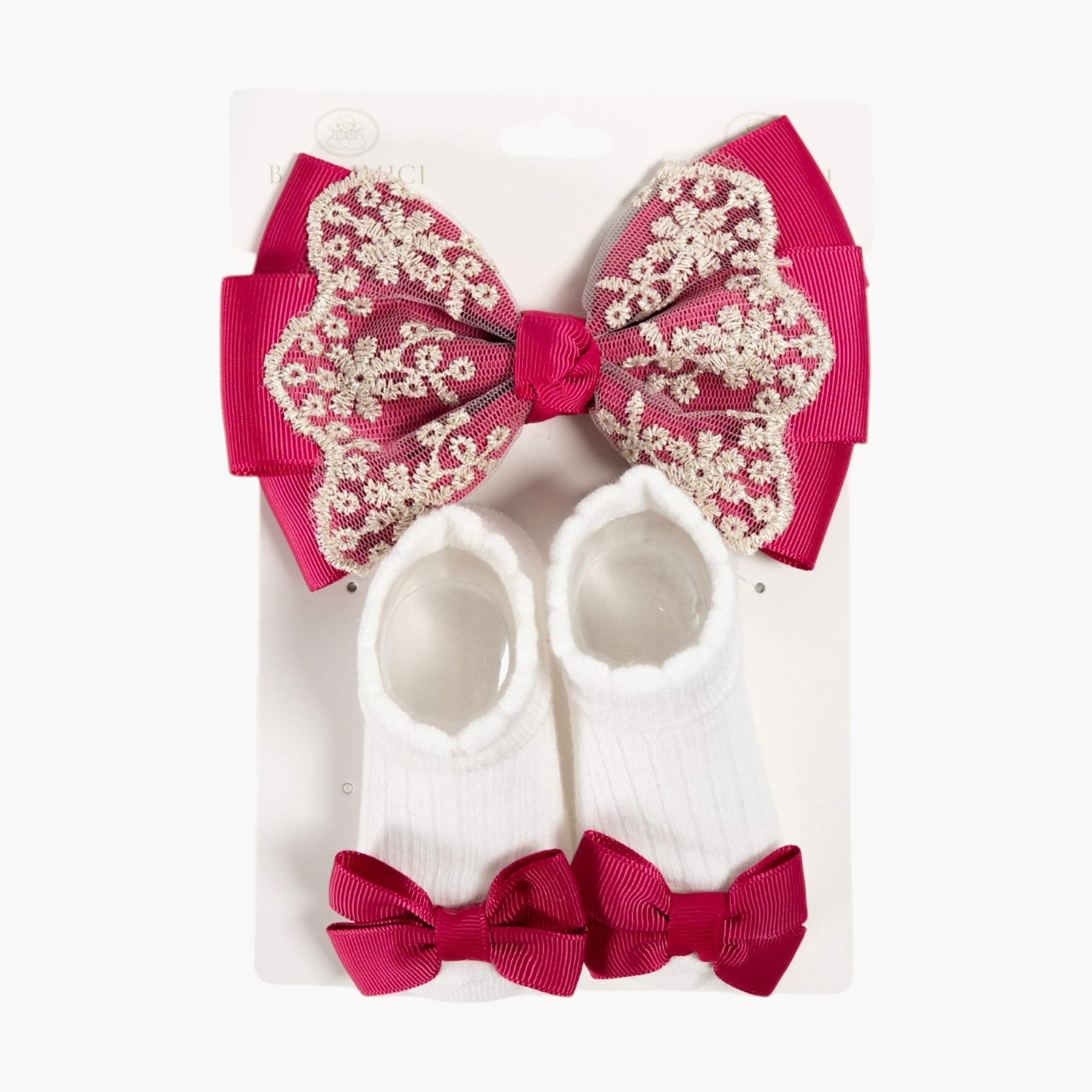 Bambimici Anika Socks & Ribbon Bow Headband Set-baby-girls-accessories-socks-image-3