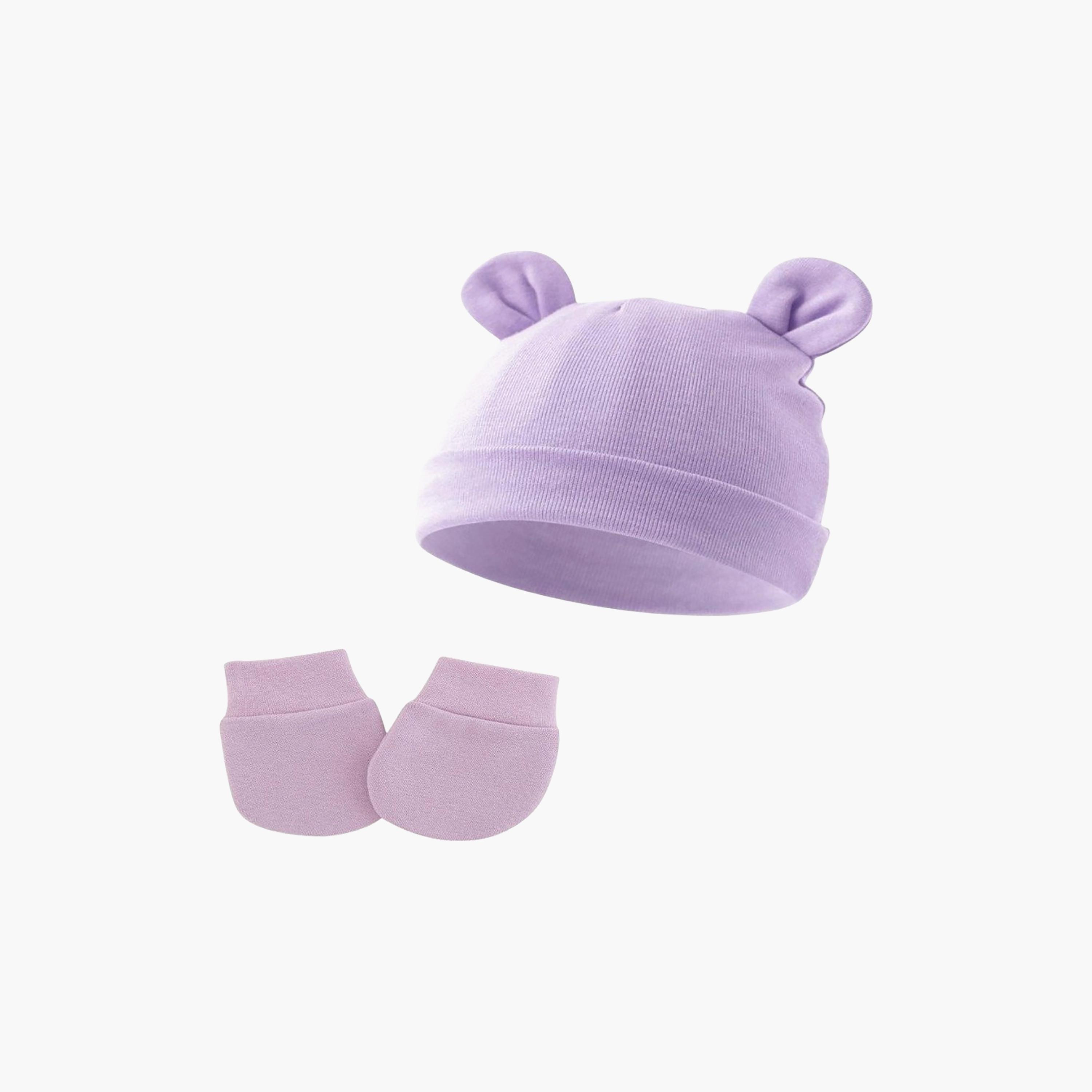 Bambimici Little Bean Hat & Mittens Set-baby-girls-accessories-mittens-image-1