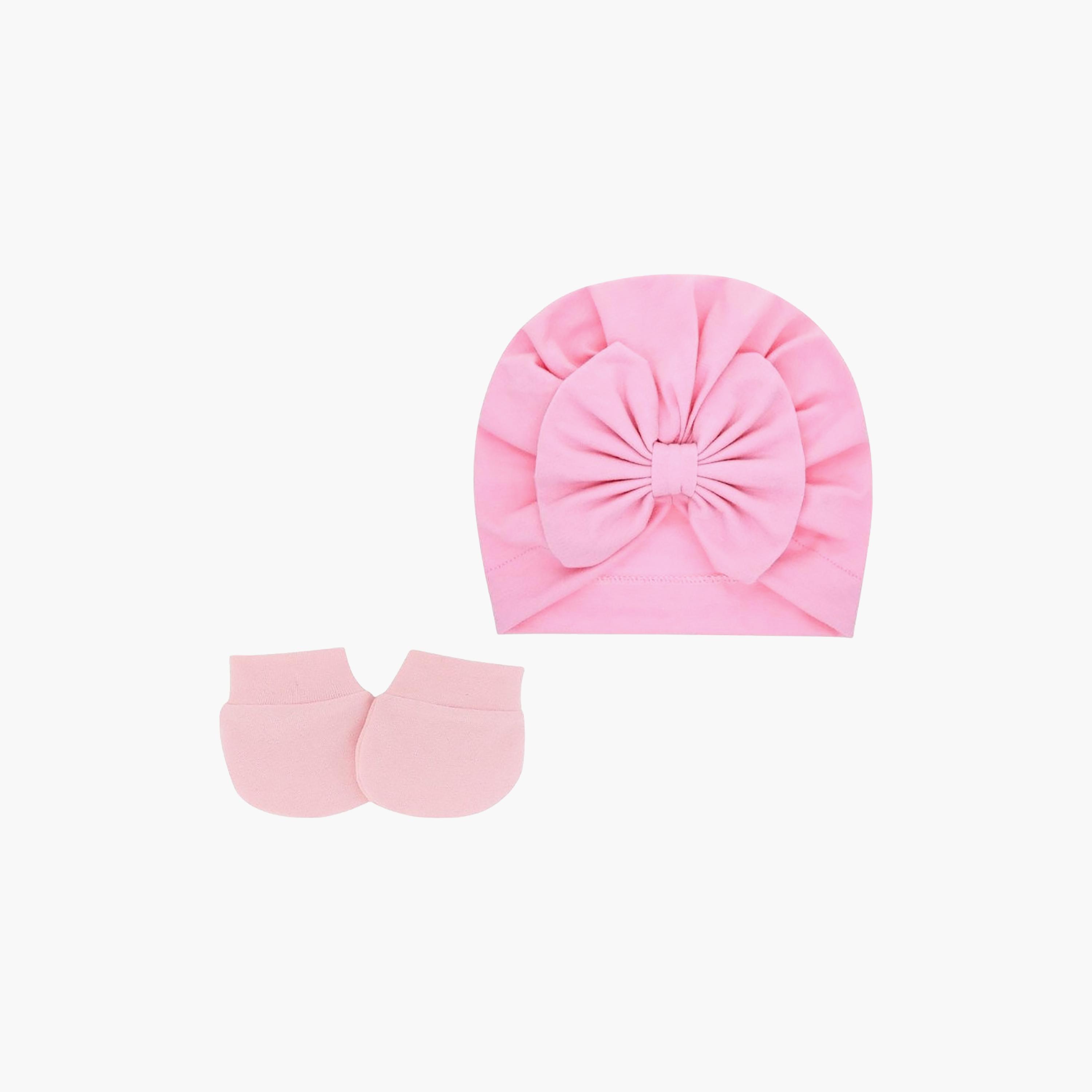 Bambimici TinyTwist Turban & Mittens Set-baby-girls-accessories-mittens-image-1