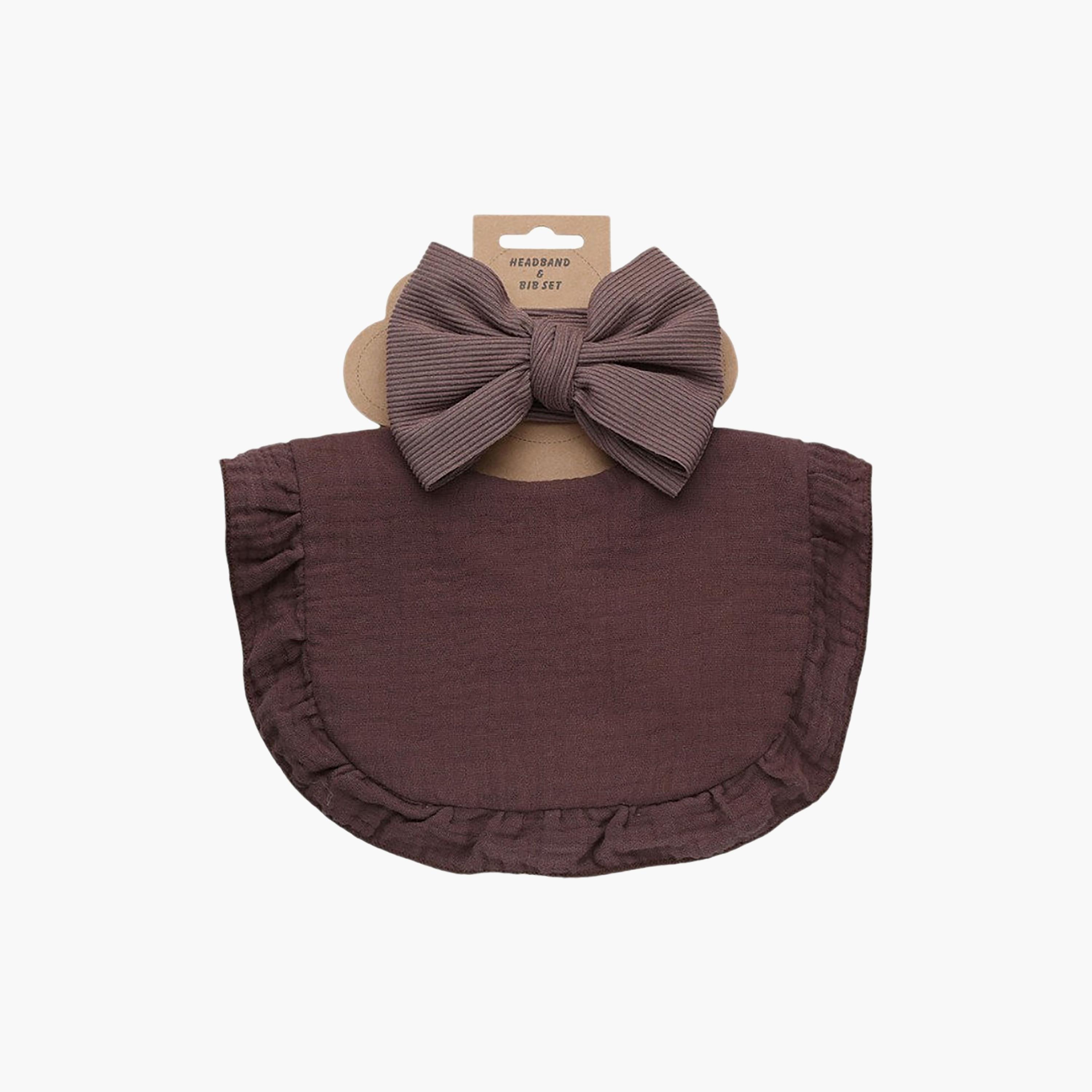 Bambimici Ava Small Ribbon Headband & Bib Set-baby-feeding-bibs-image-4