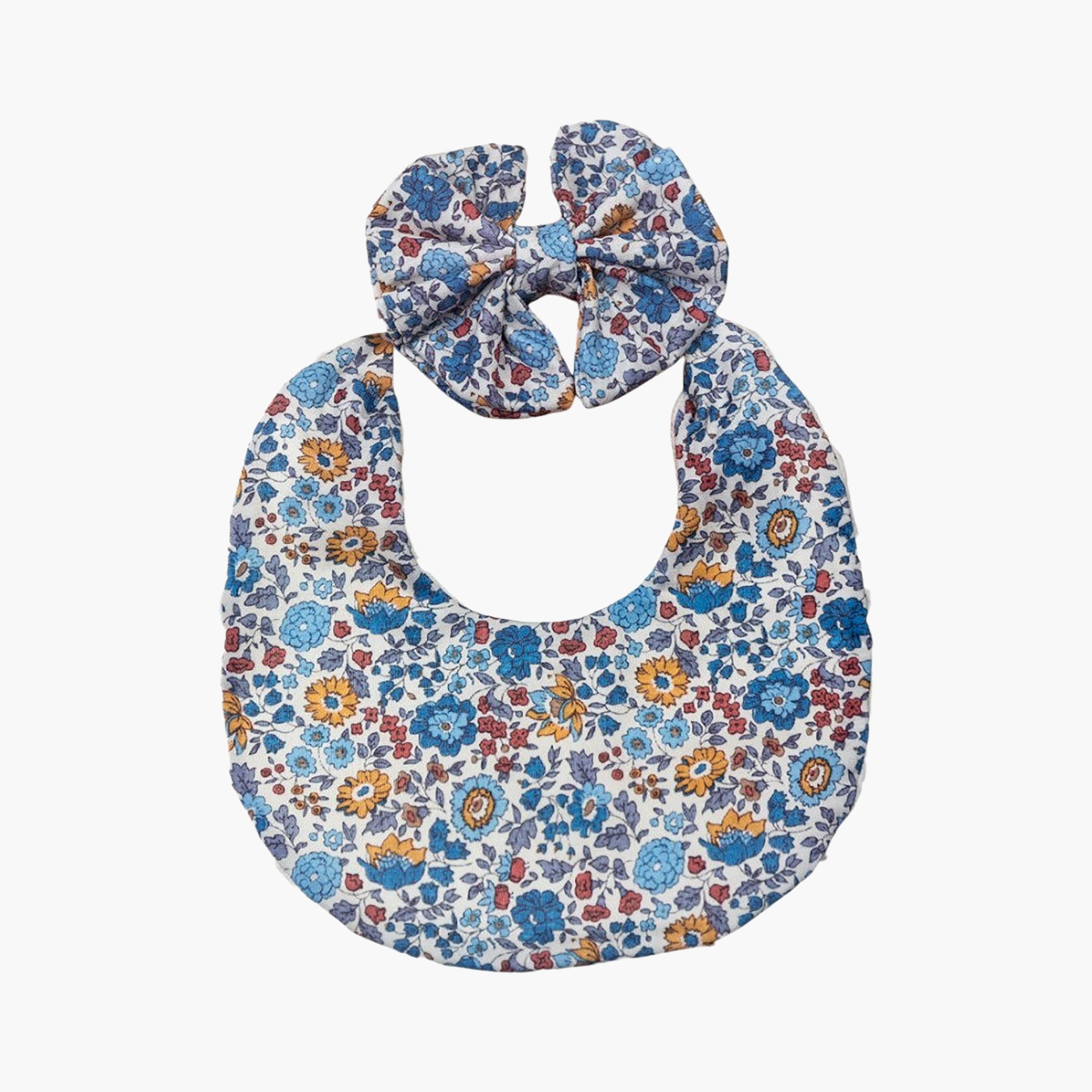 Bambimici Luna Ribbon Headband & Bib Set-baby-feeding-bibs-image-1