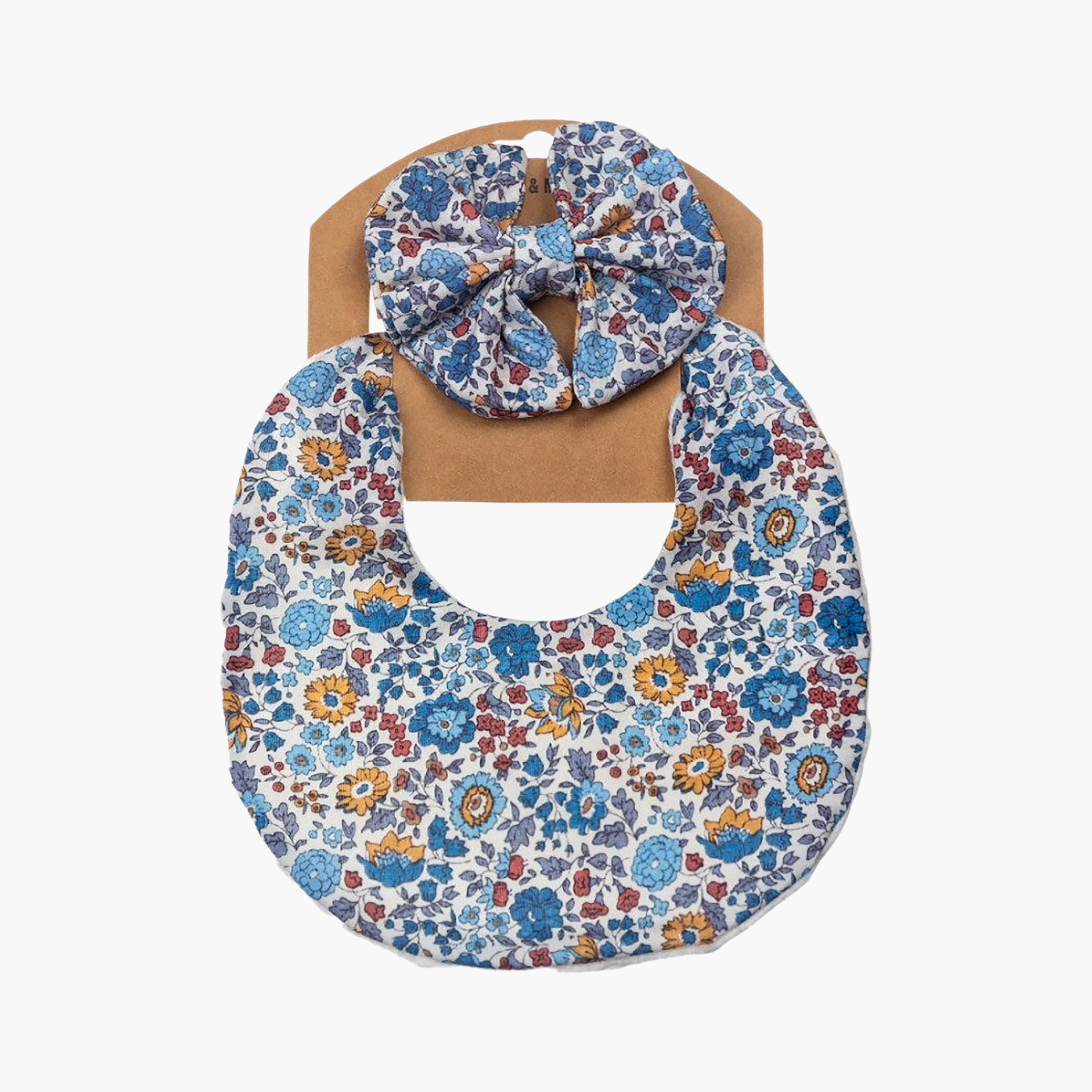 Bambimici Luna Ribbon Headband & Bib Set-baby-feeding-bibs-image-3
