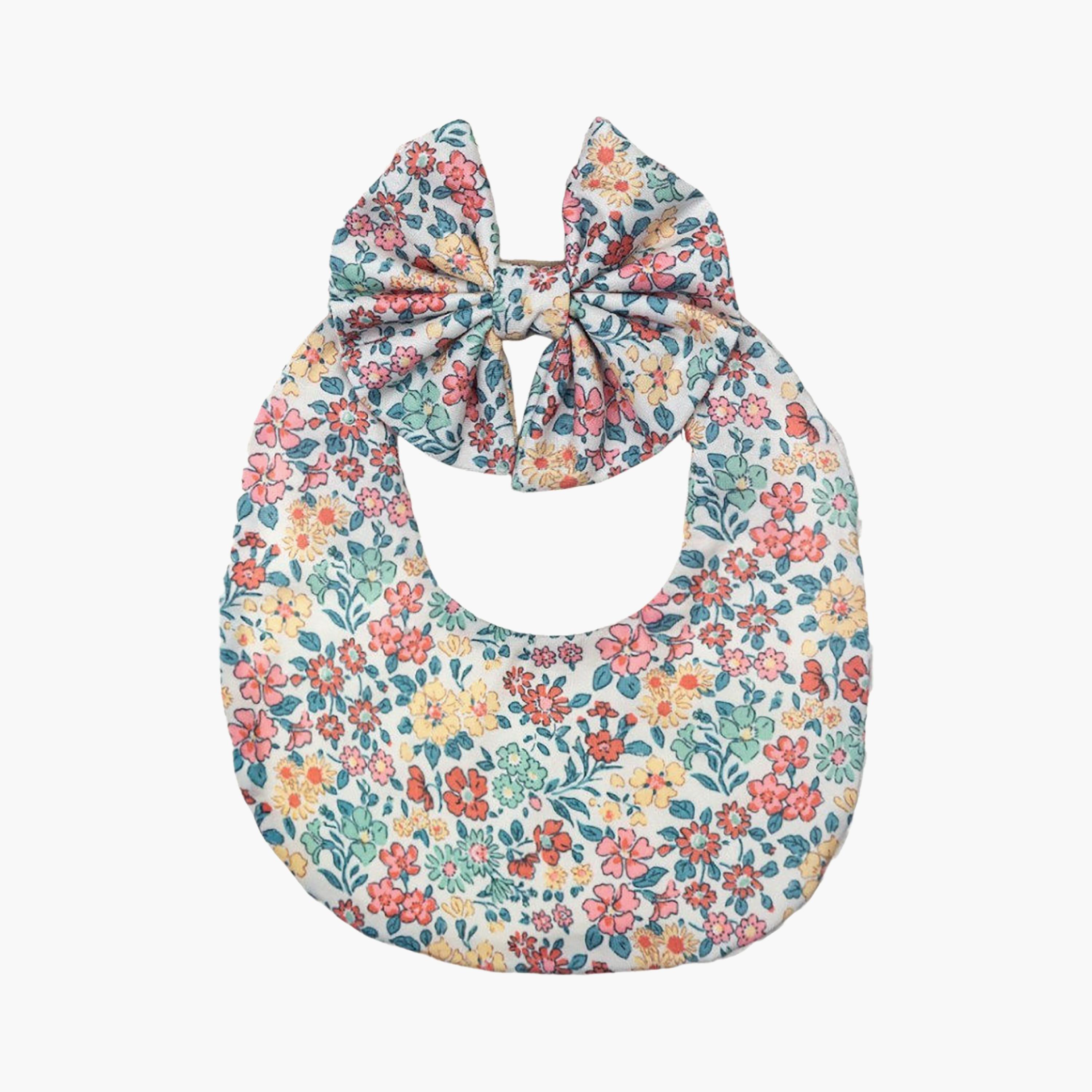 Bambimici Luna Ribbon Headband & Bib Set-baby-feeding-bibs-image-1