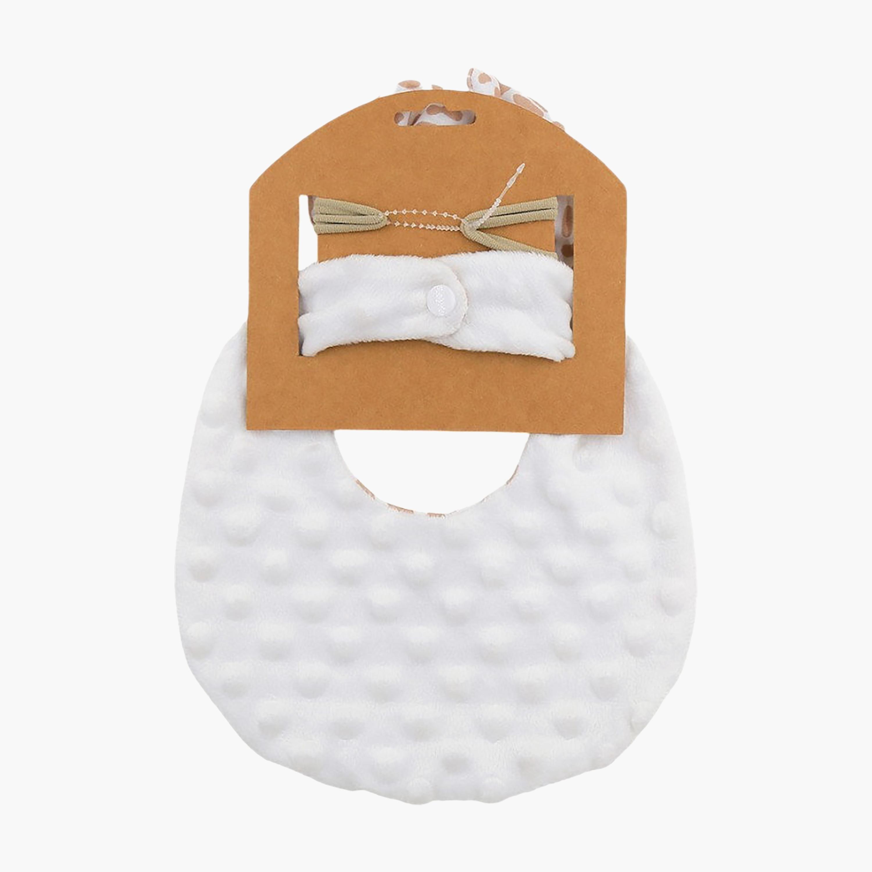 Bambimici Luna Ribbon Headband & Bib Set-baby-feeding-bibs-image-3