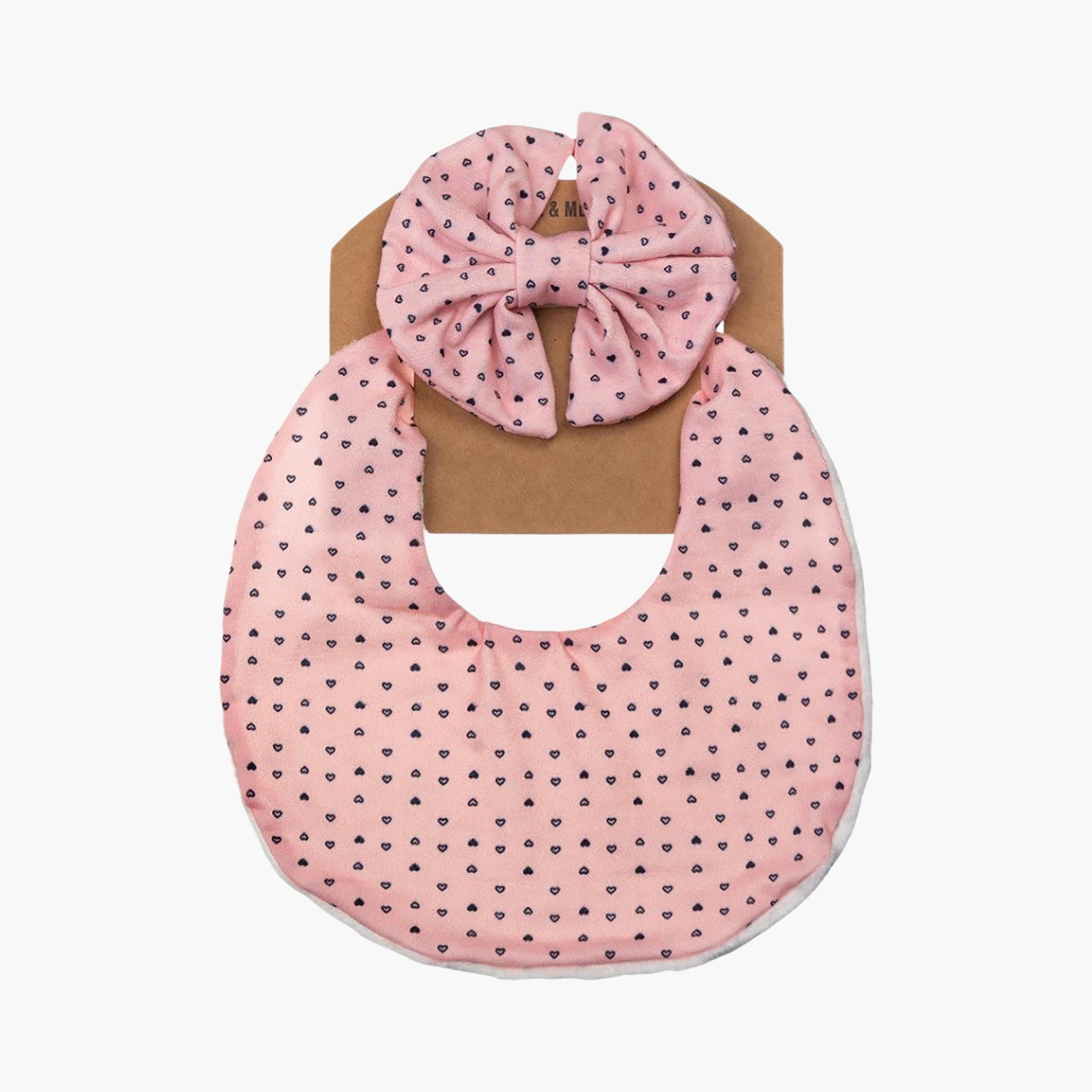 Bambimici Luna Ribbon Headband & Bib Set-baby-feeding-bibs-image-4