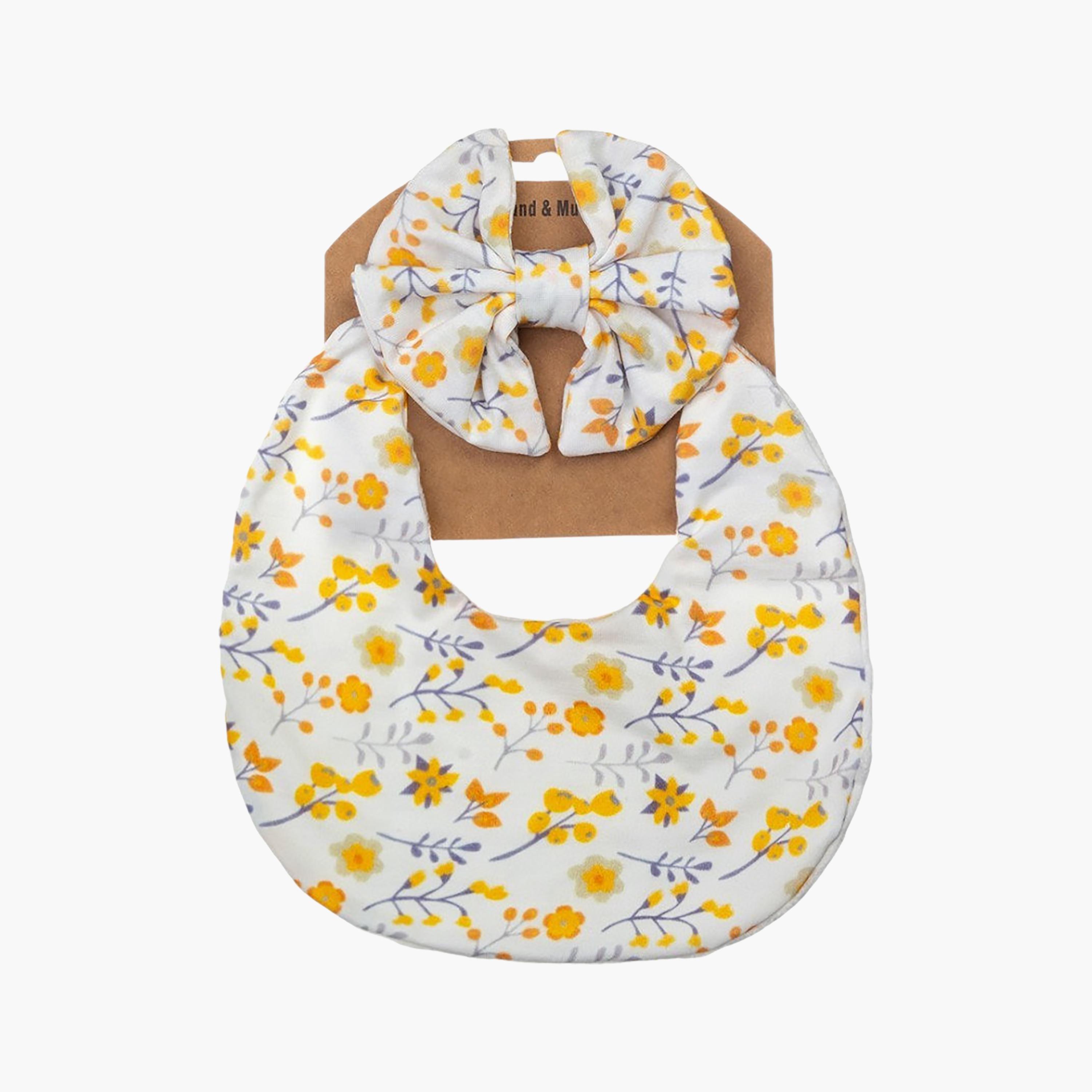 Bambimici Luna Ribbon Headband & Bib Set-baby-feeding-bibs-image-3