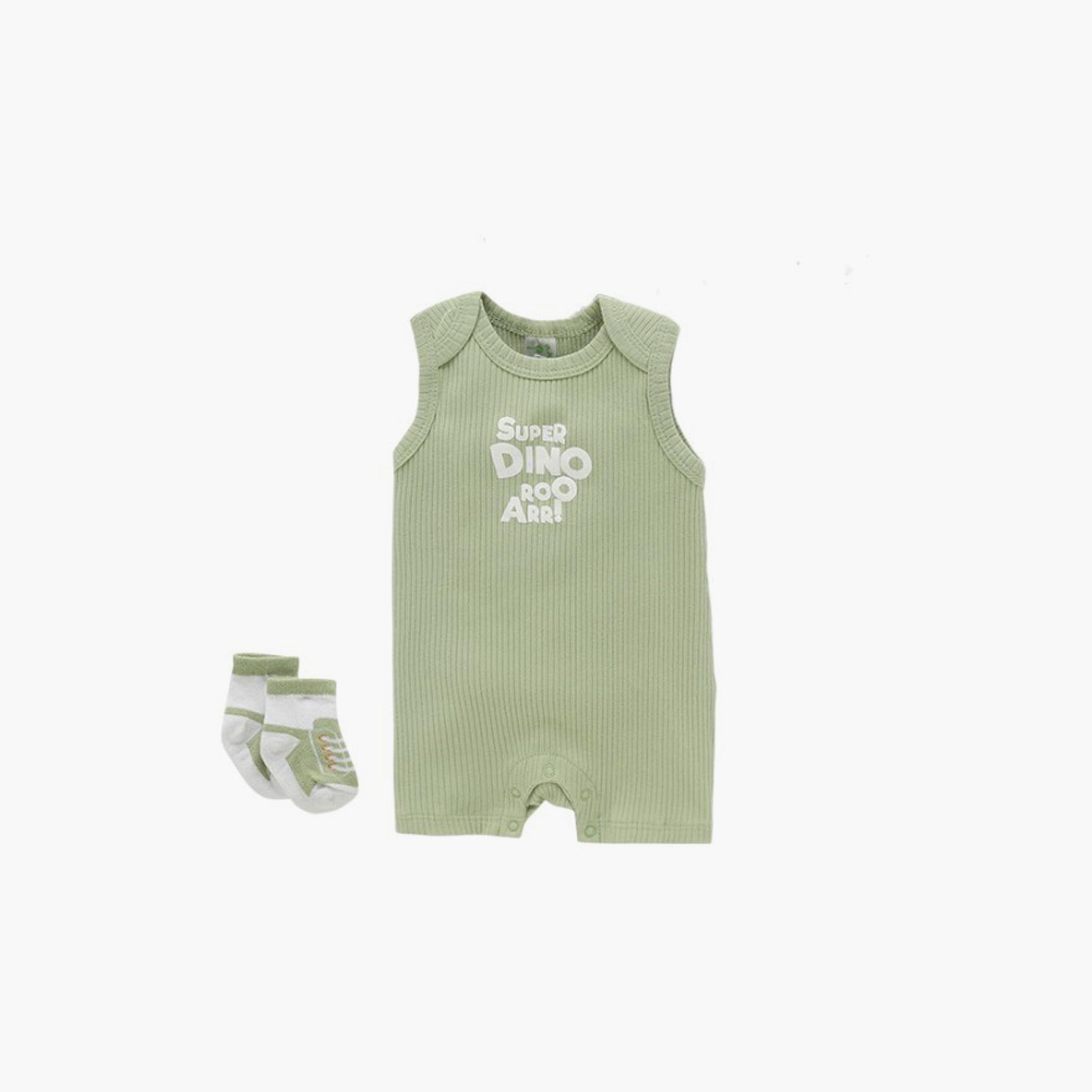 بودي سوت بأكمام قصيرة وطبعة ديناصور مع زوج من الجوارب قطعتين من بامبيميسي-baby-boys-clothing-multipacks-image-3