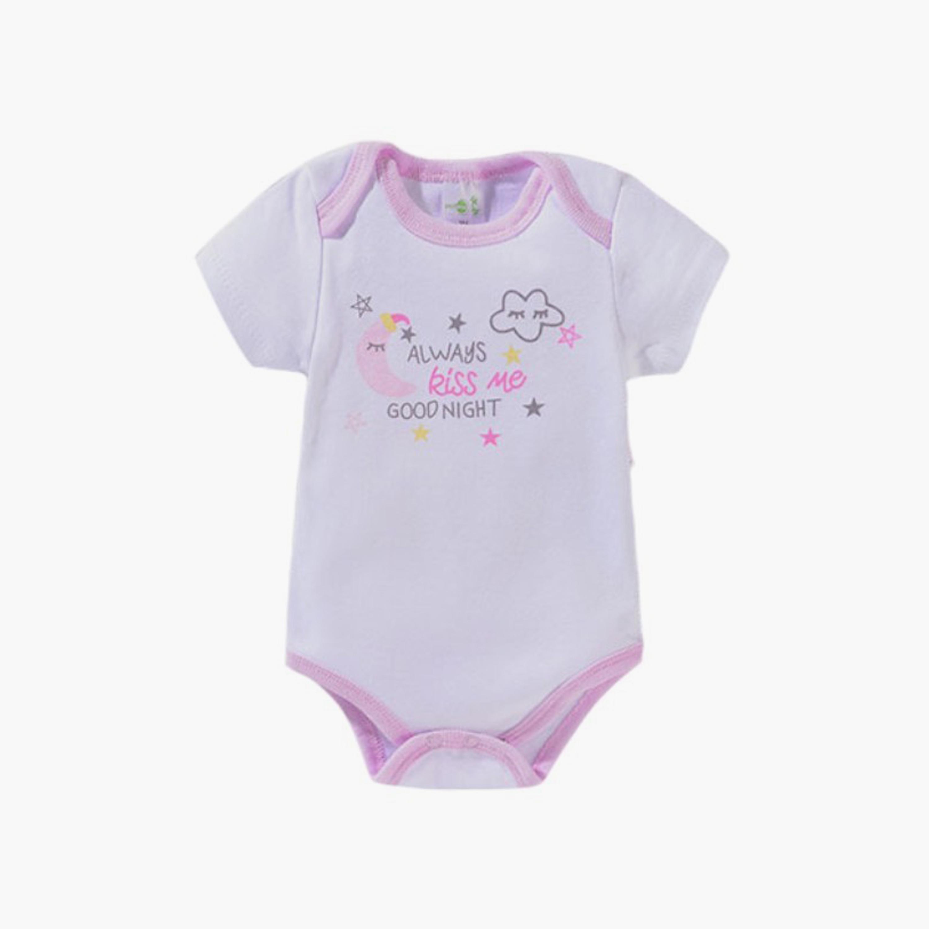 Bambimici 3-Piece Printed Short Sleeves Bodysuits-baby-girls-clothing-multipacks-image-2