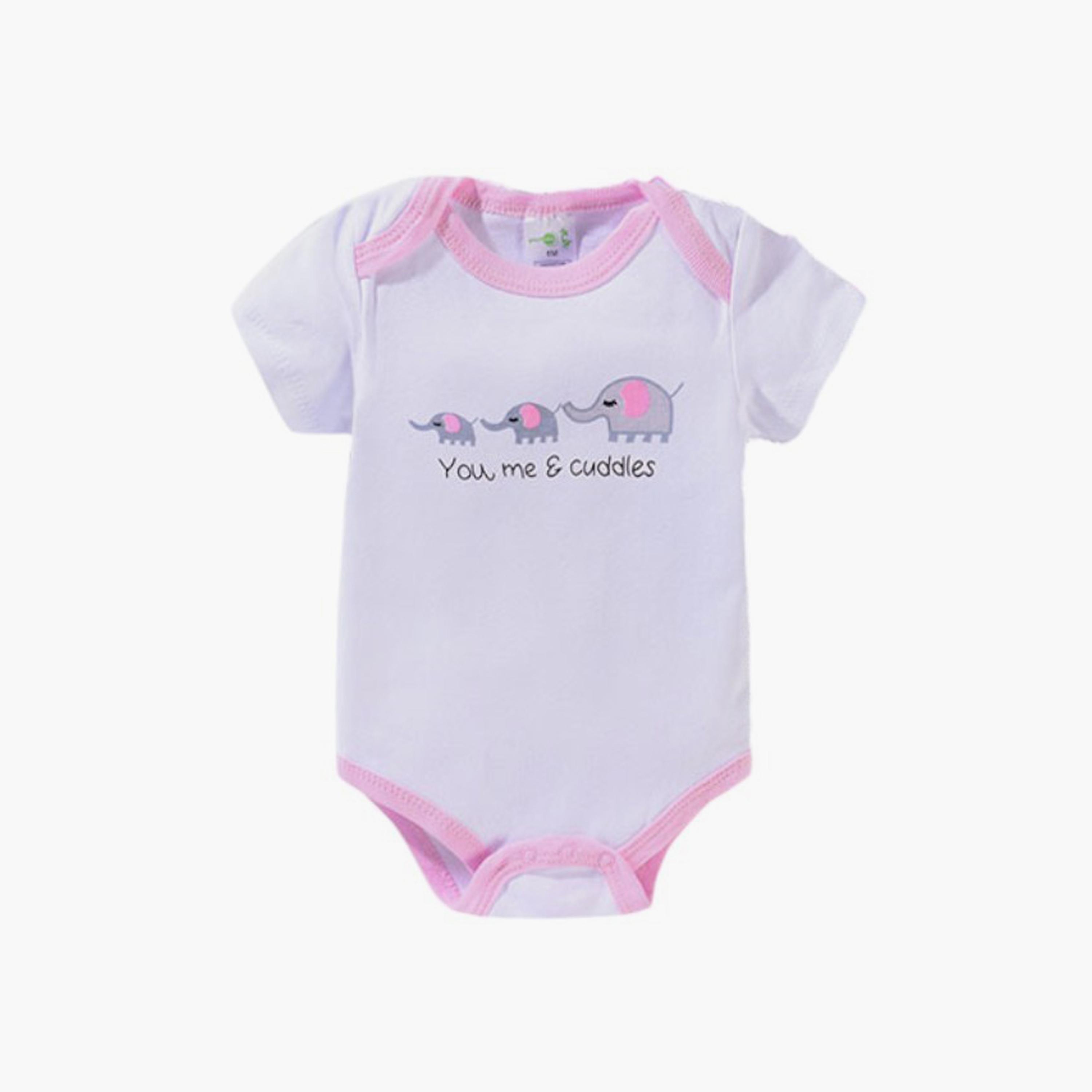 Bambimici 3-Piece Animal Printed Short Sleeves Bodysuits-baby-girls-clothing-bodysuits-image-2