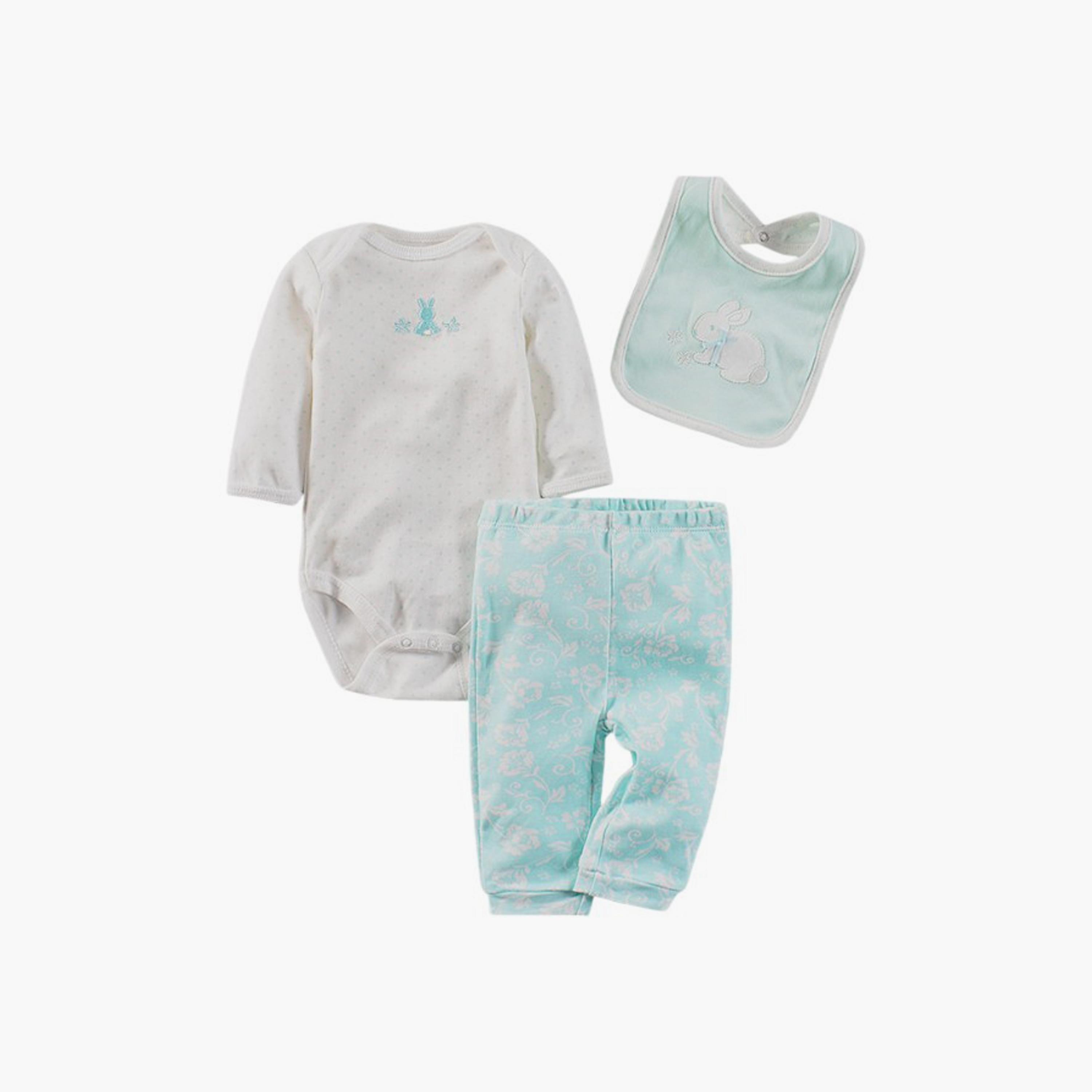 مجموعة بودي سوت 3 قطع بطبعة أرنب من بامبيميسي-baby-boys-clothing-setsandcoords-image-1