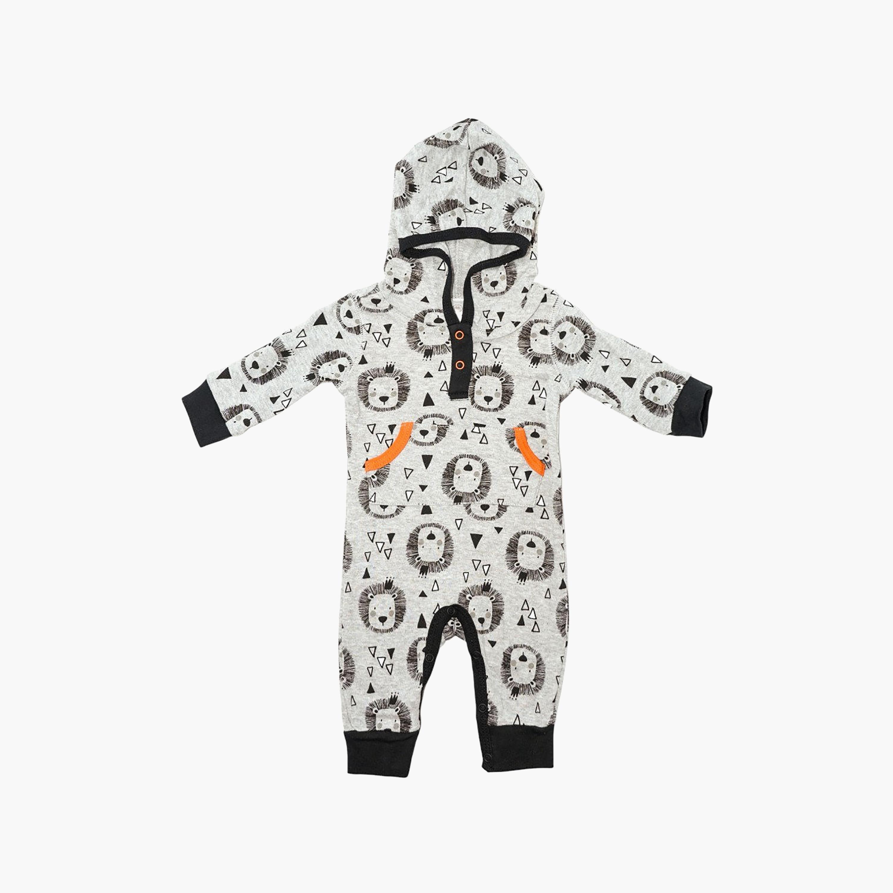 بودي سوت "هودد" بغطاء رأس وطبعة أسد بأكمام طويلة من بامبيميتشي-baby-boys-clothing-bodysuits-image-1