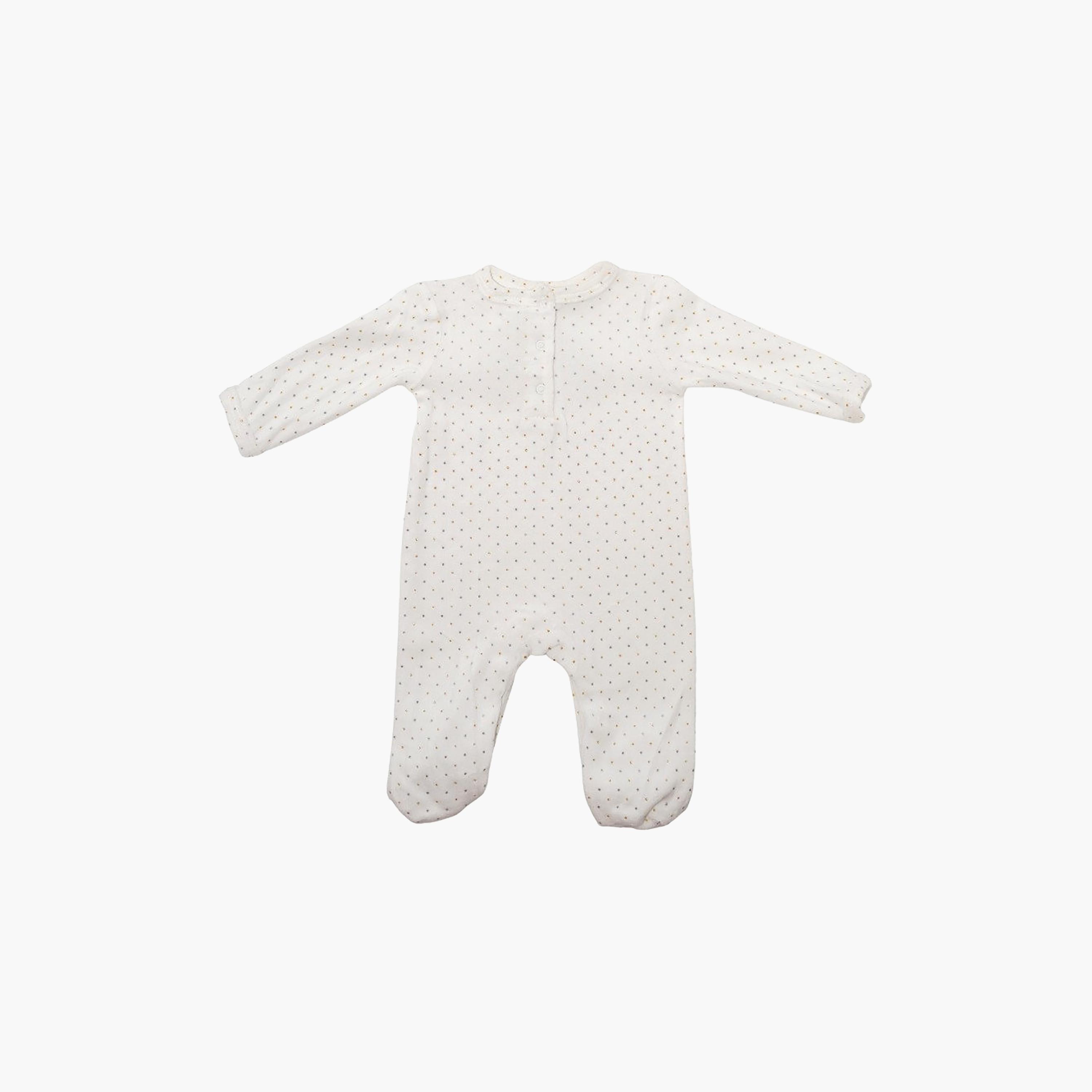Bambimici Long Sleeves Cloud Print Polka Dot Bodysuit-baby-girls-clothing-bodysuits-image-2